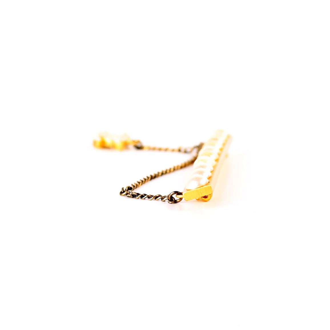 Pearl Bar CC Brooch - Image 4