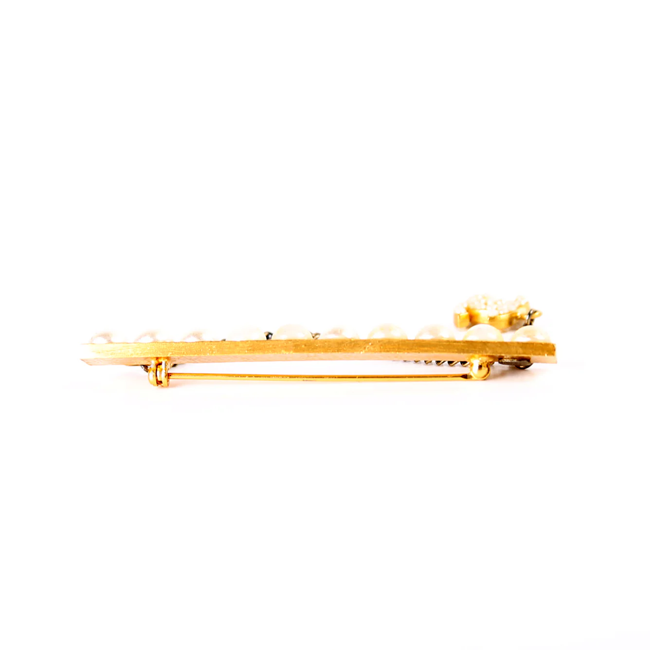 Pearl Bar CC Brooch - Image 5