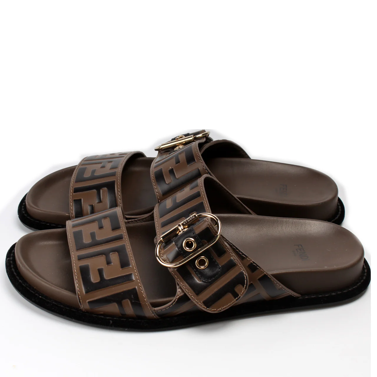 Pearland FF Leather Slide Sandals Size 38 - Image 3
