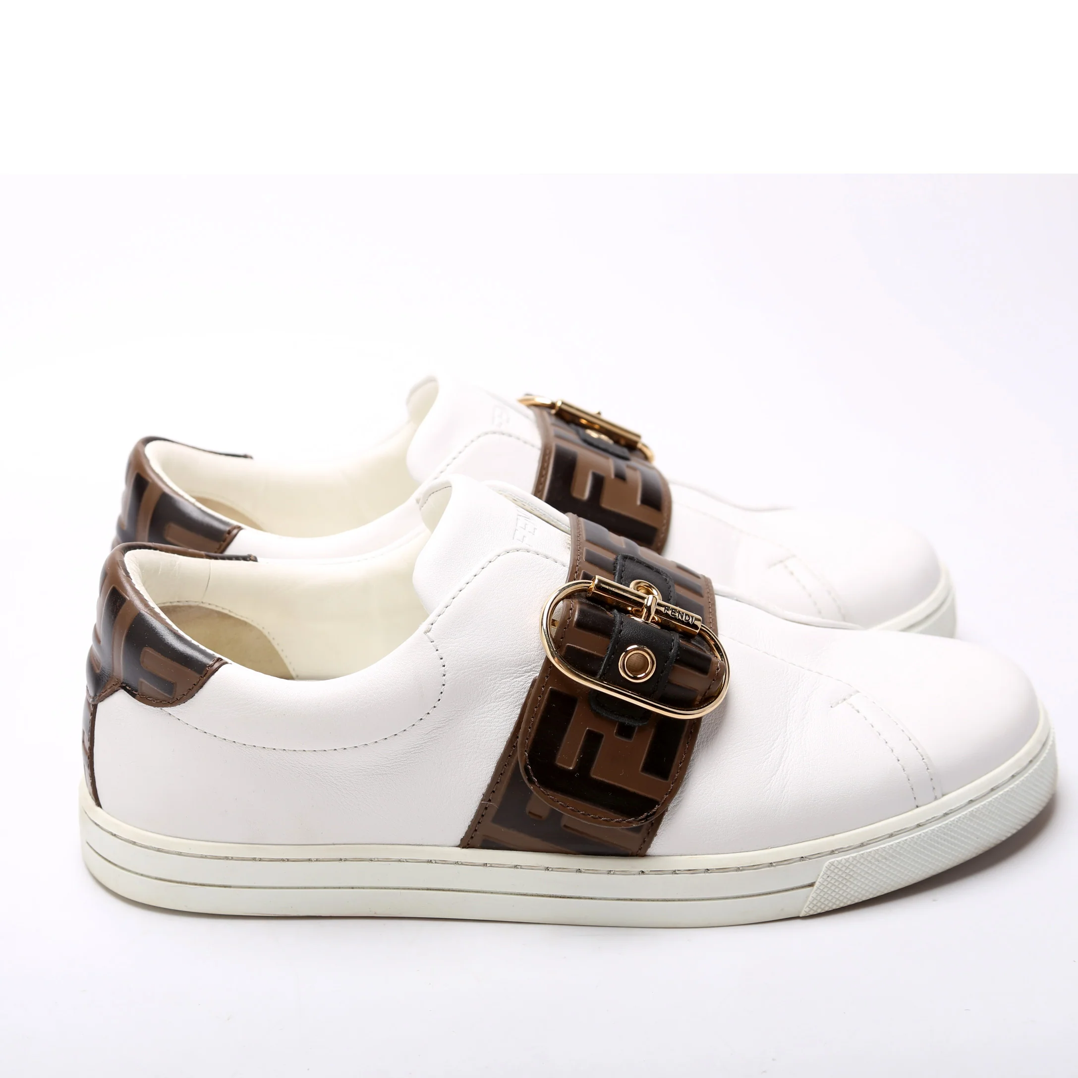 Pearland Zucca Leather Sneakers Size 38 - Image 4