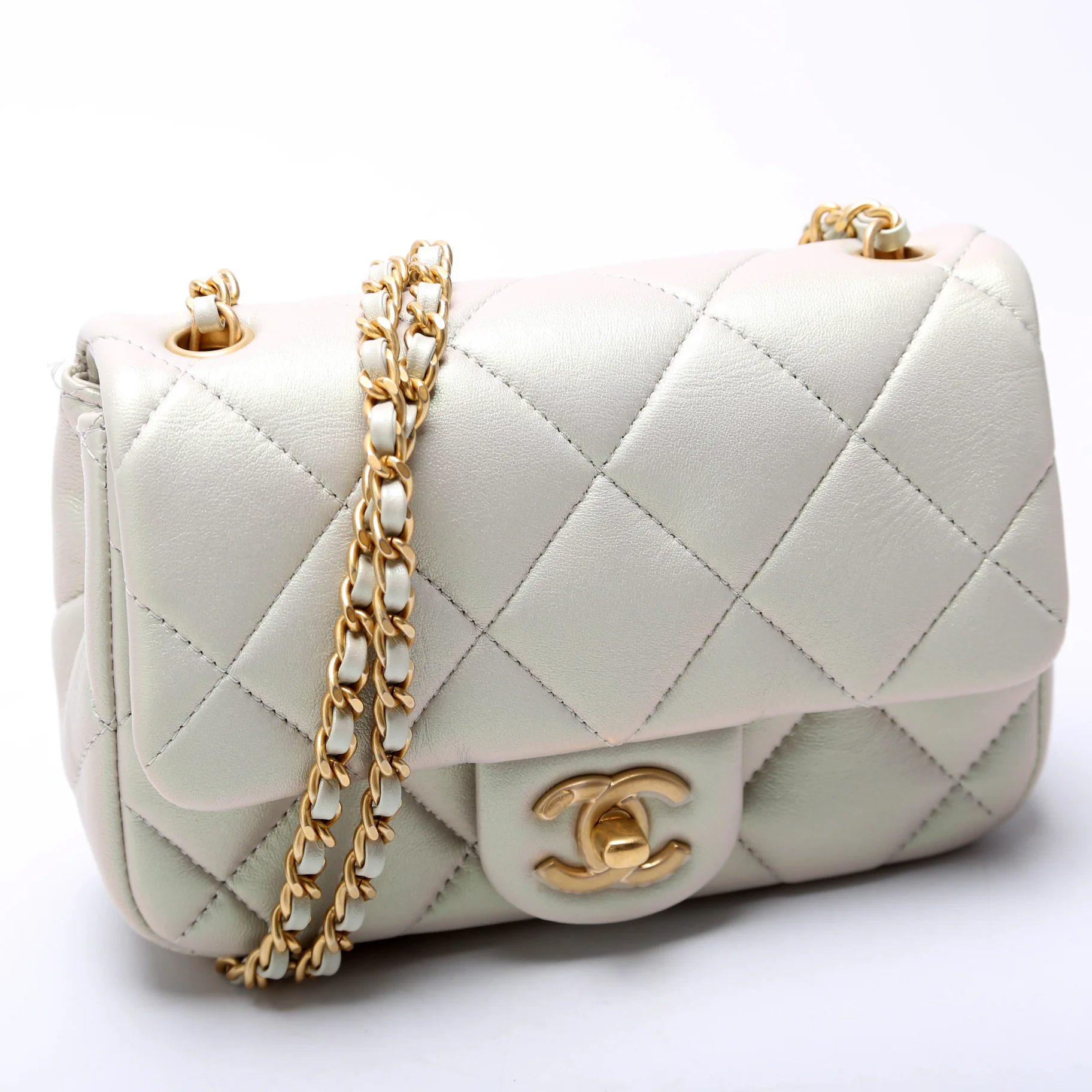 Pearly Mini Flap Bag Lambskin RFID - Image 2