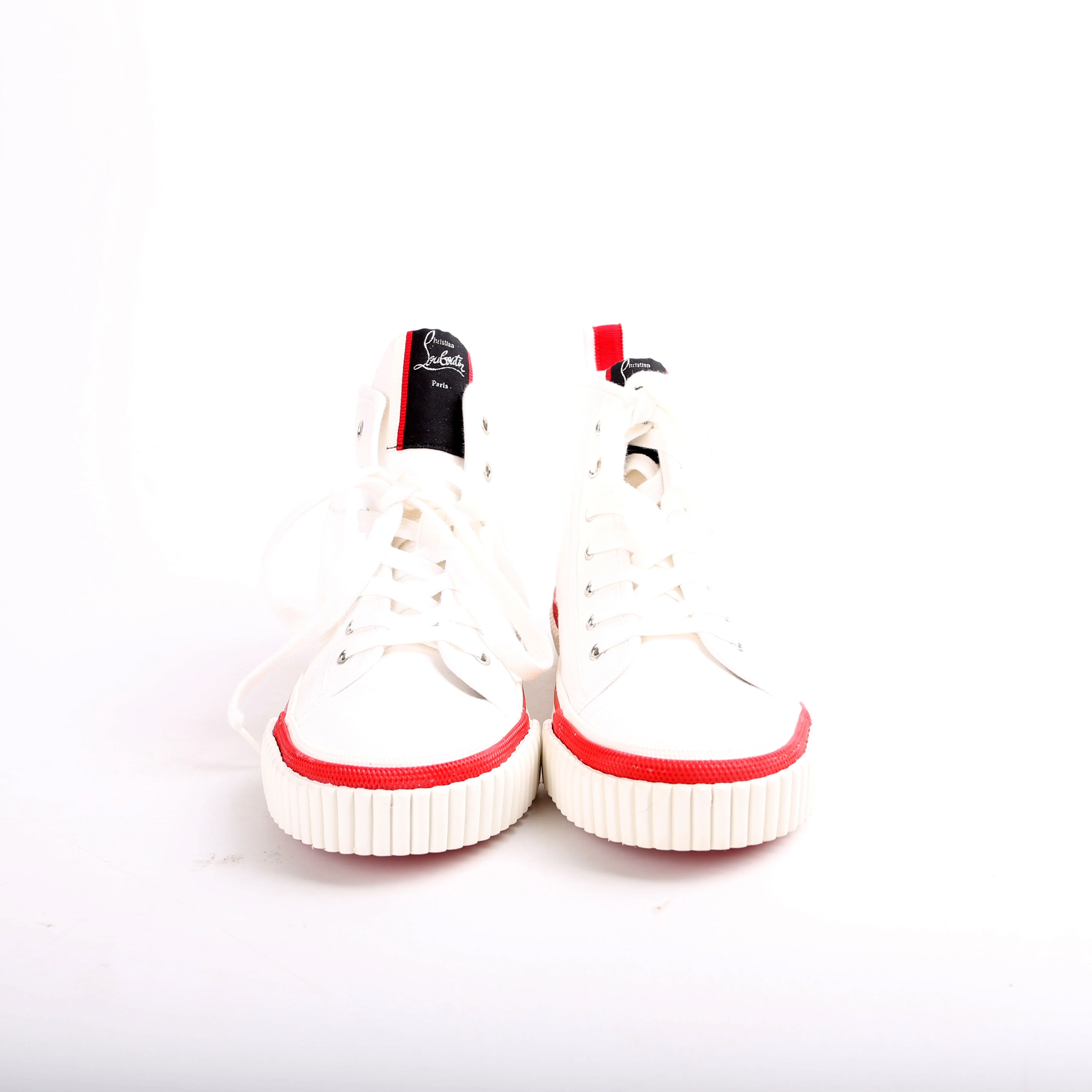 Pedro High Top Canvas Flat Sneakers Size 39 - Image 5