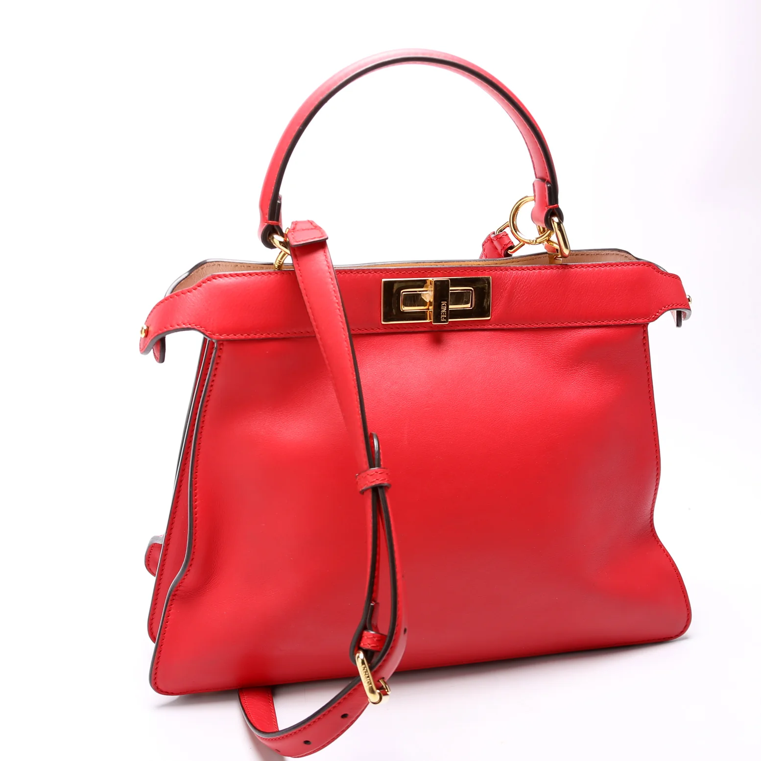 Peekaboo Iseeu Medium Vitello Leather Red - Image 2