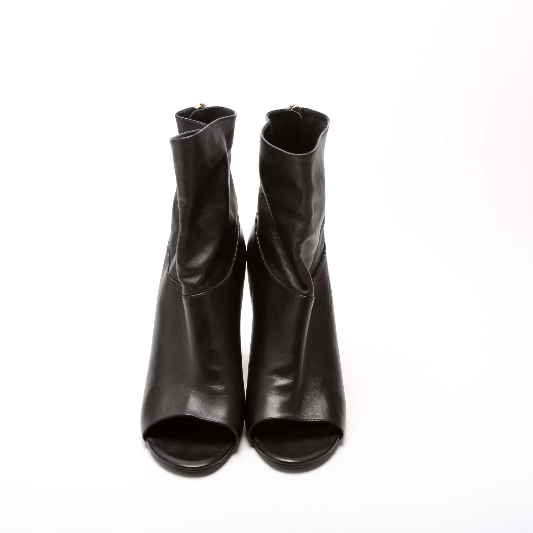 Peep Toe Pearl Heel Booties Size 37.5 - Image 2