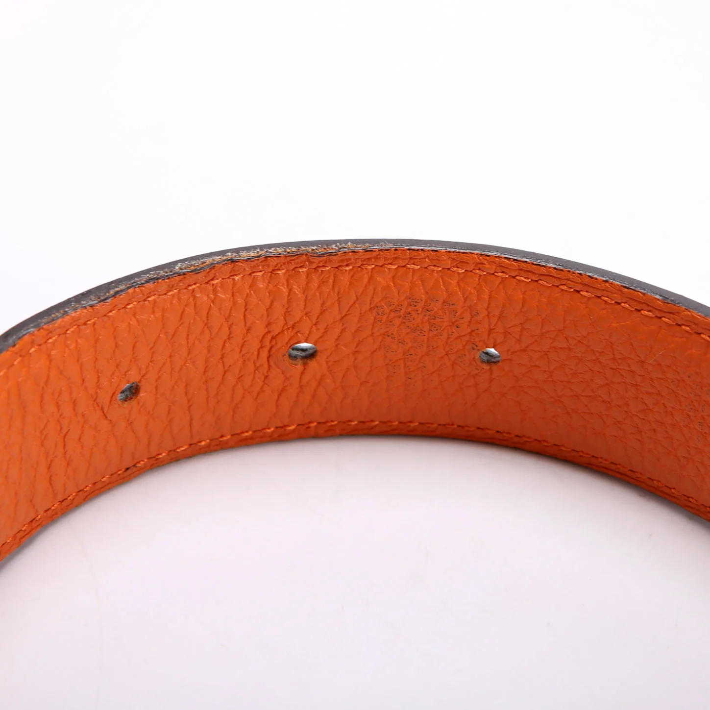 Pegase Reversible Leather Belt Size 85 Black/Orange - Image 6