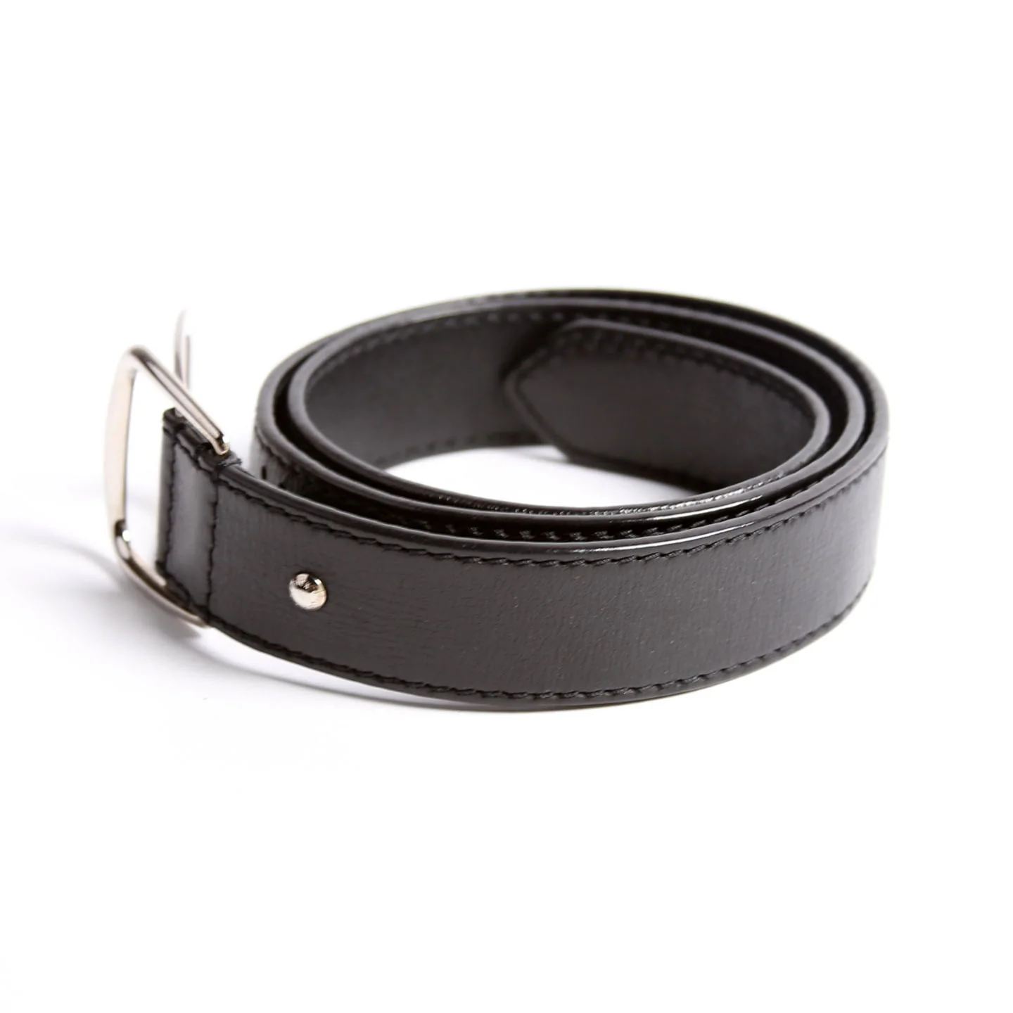 Perforated Logo Double Buckle Belt Size 85/34 Black - Image 2