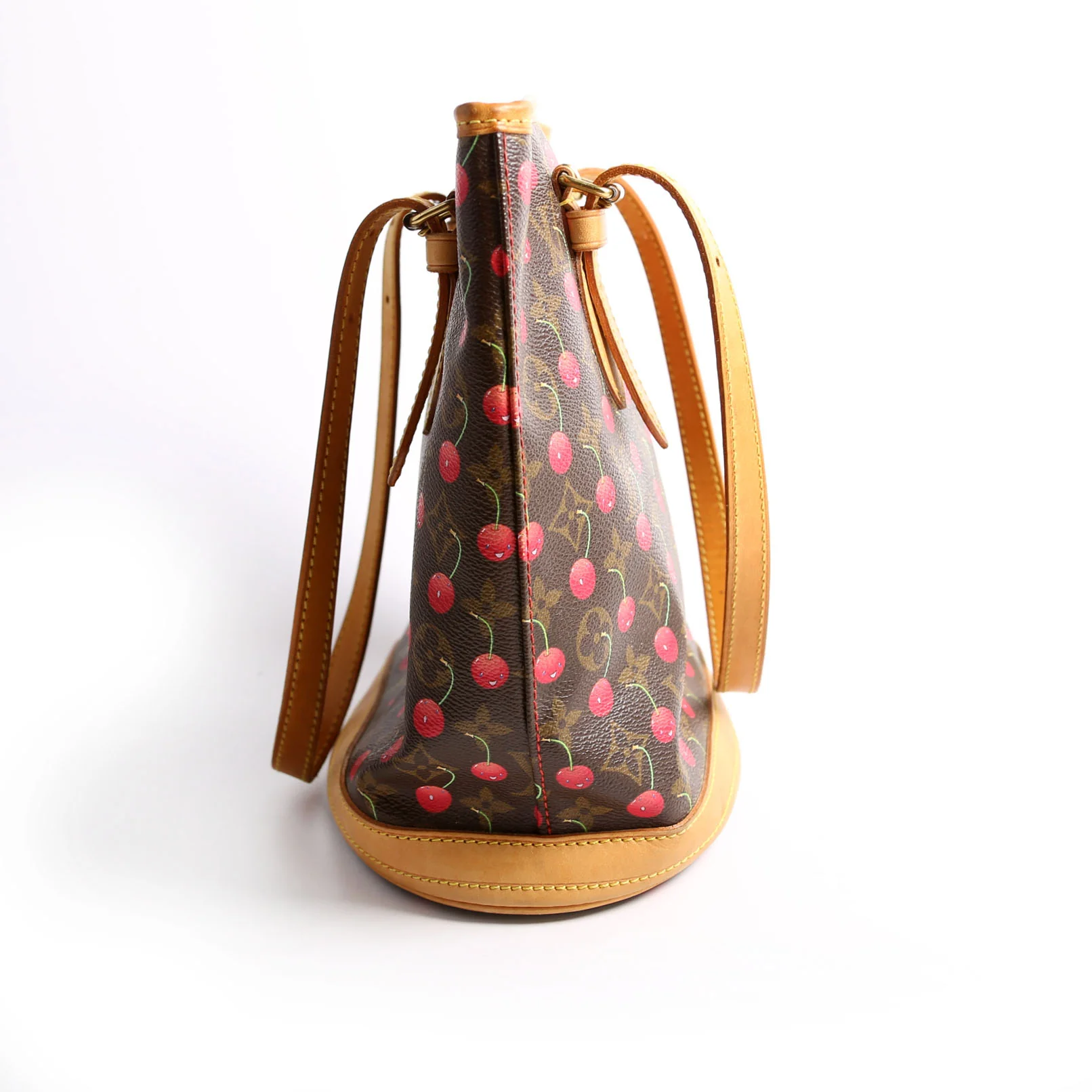 Petit Bucket Cerises Brown/Red - Image 3