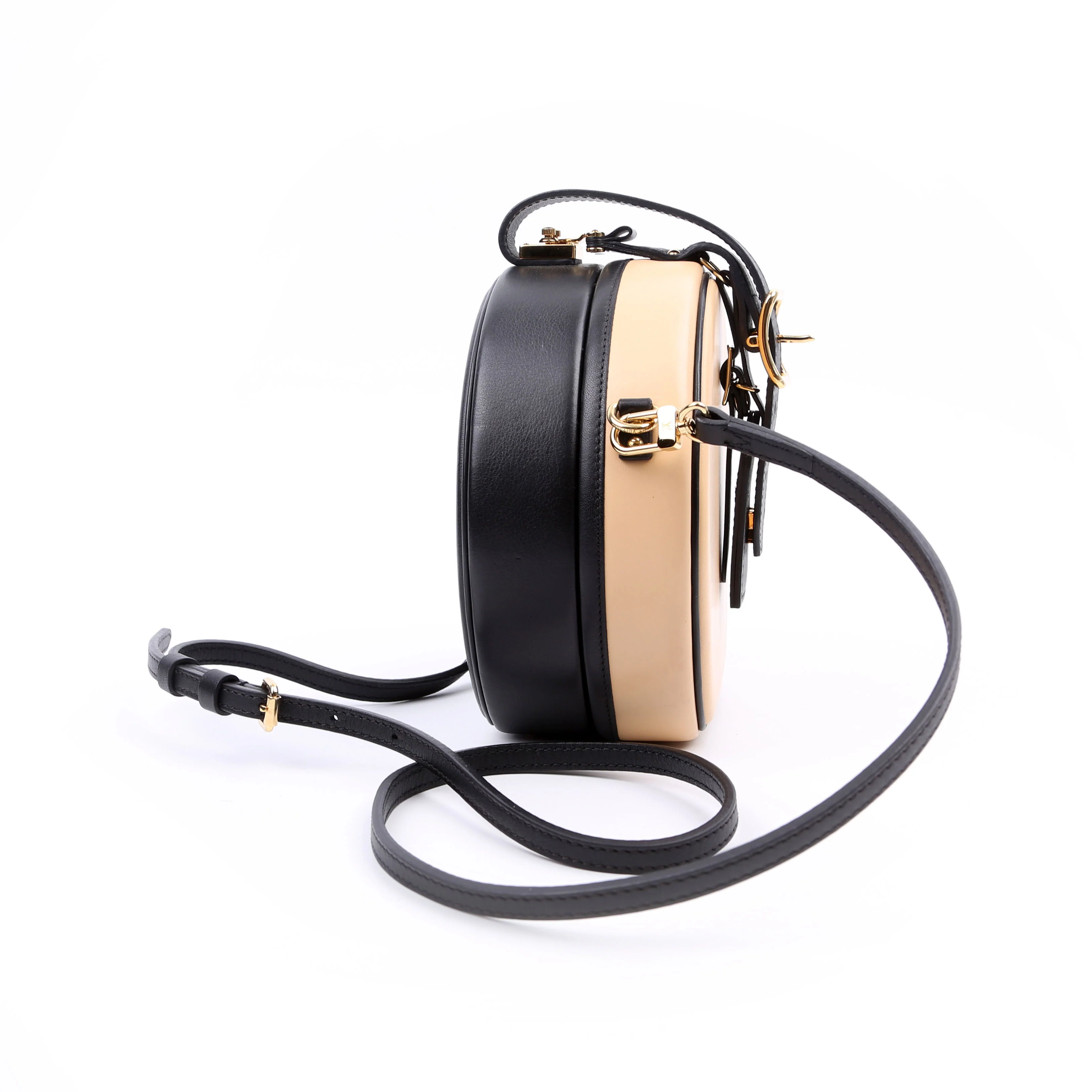 Petite Boite Chapeau Calfskin Tan/Black - Image 3
