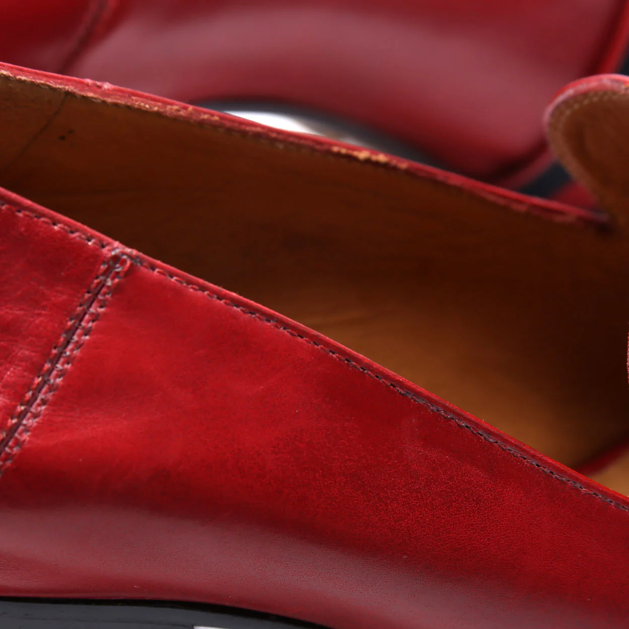 Peyton Web Loafer Pumps Size 35.5 Red - Image 7