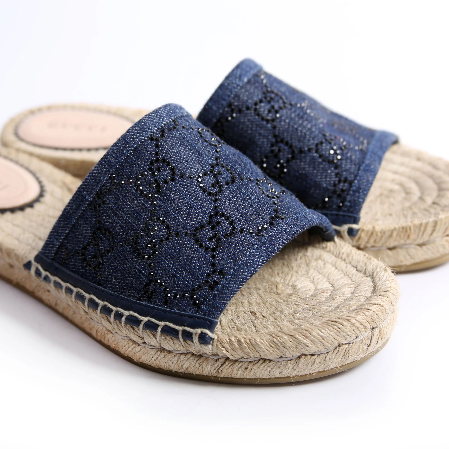 Pilar GG Denim Espadrilles Size 36 Blue - Image 11