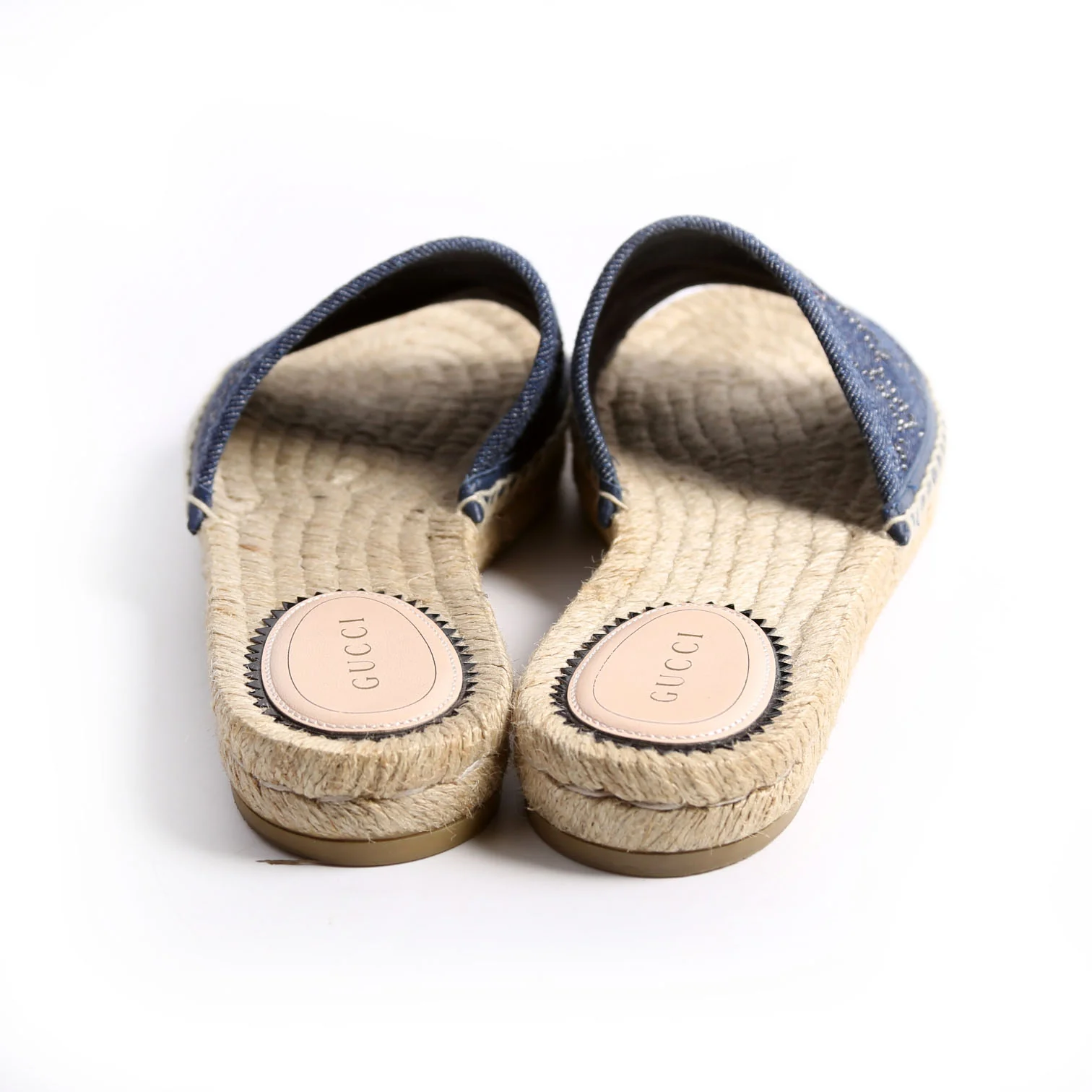 Pilar GG Denim Espadrilles Size 36 Blue - Image 4