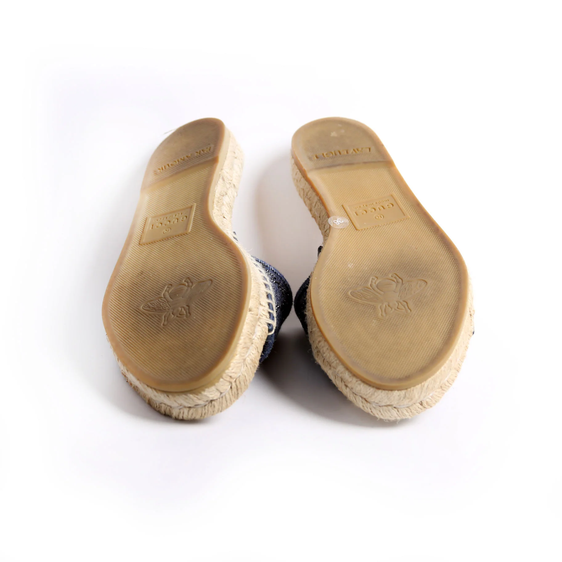 Pilar GG Denim Espadrilles Size 36 Blue - Image 6