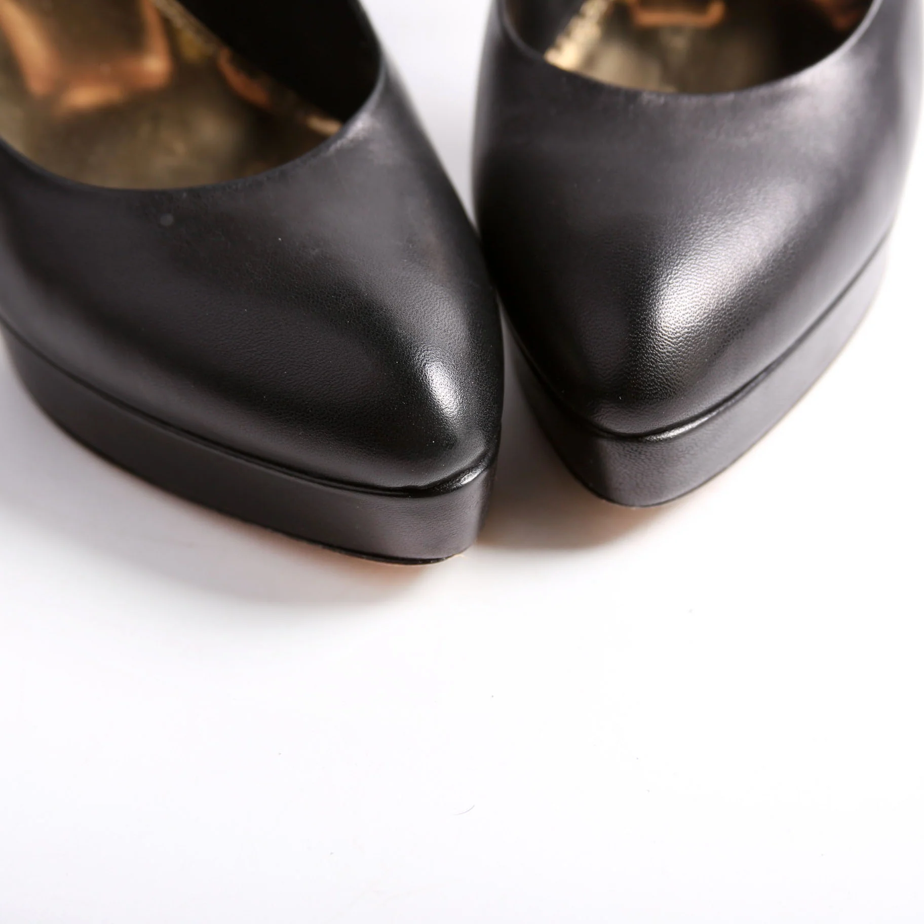 Platform Pumps Size 37 Black/Gold - Image 10