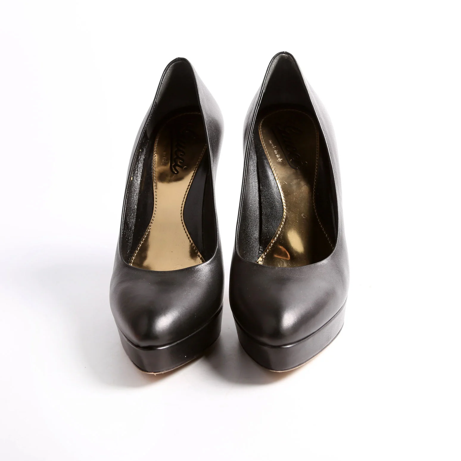 Platform Pumps Size 37 Black/Gold - Image 3