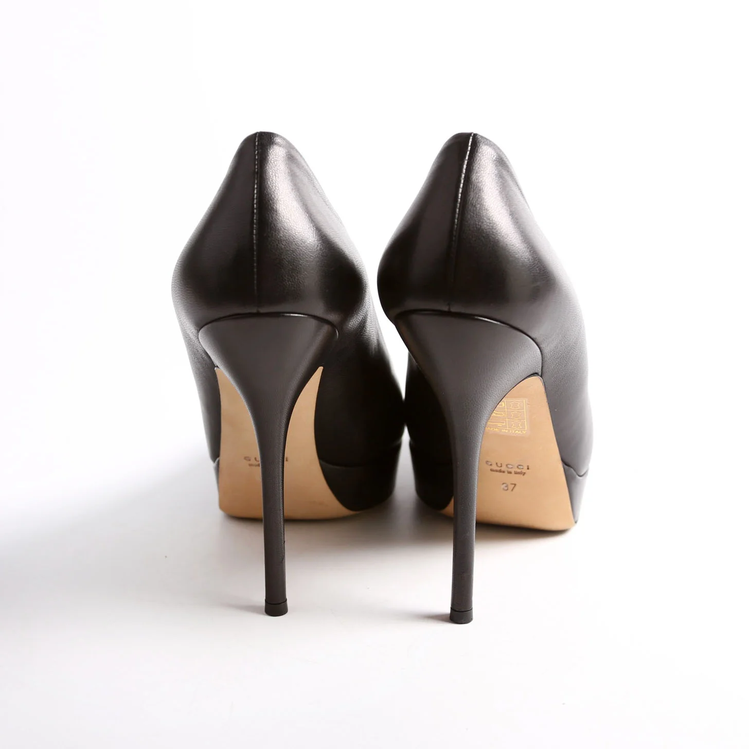 Platform Pumps Size 37 Black/Gold - Image 5