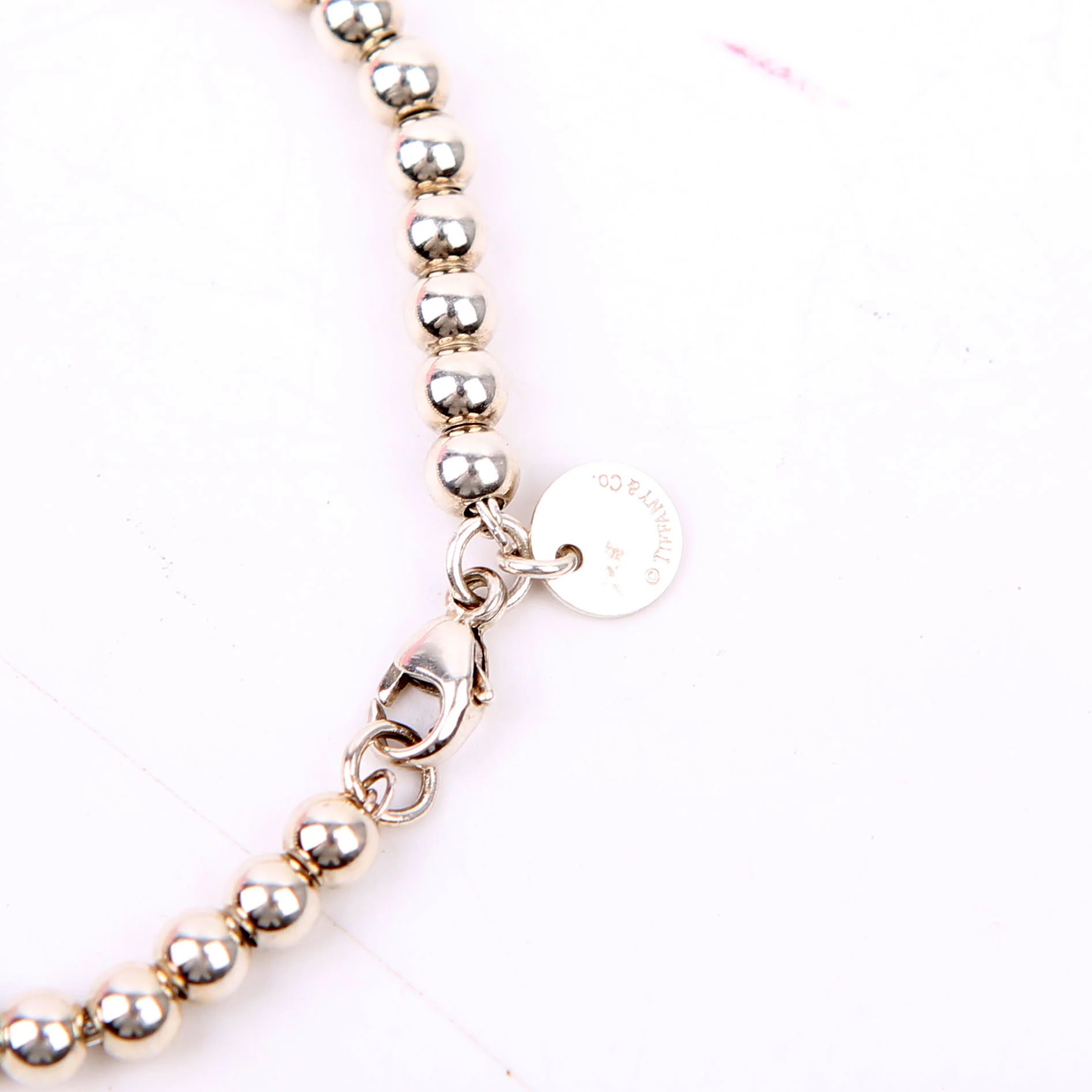 Please Return Bead Mini Heart 925/750 Bracelet Silver/Gold - Image 3