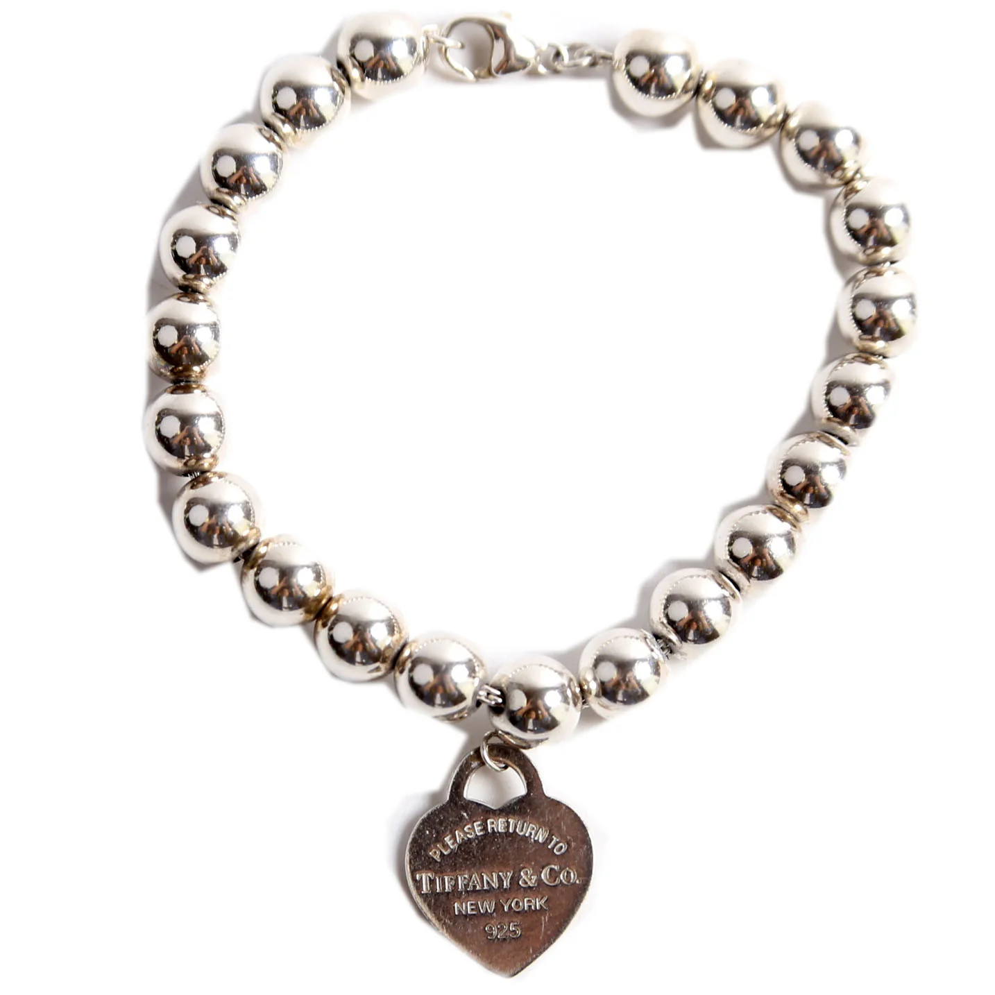 Please Return Heart Beaded Bracelet 925