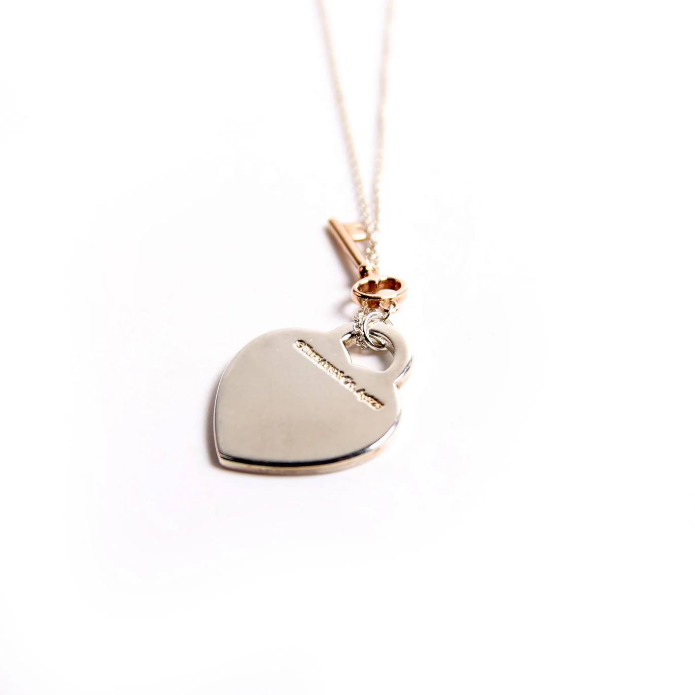 Please Return Heart/Key Necklace 925 - Image 5