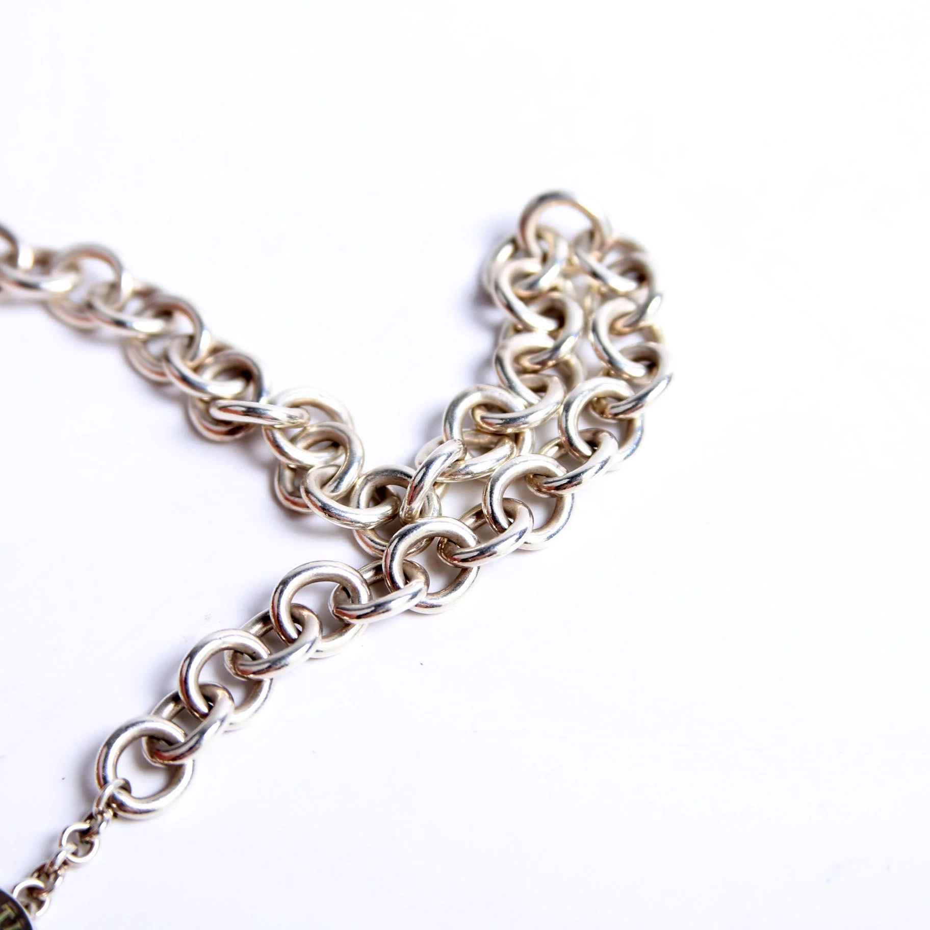 Please Return Heart Toggle Choker W/ Diamonds 925 - Image 5