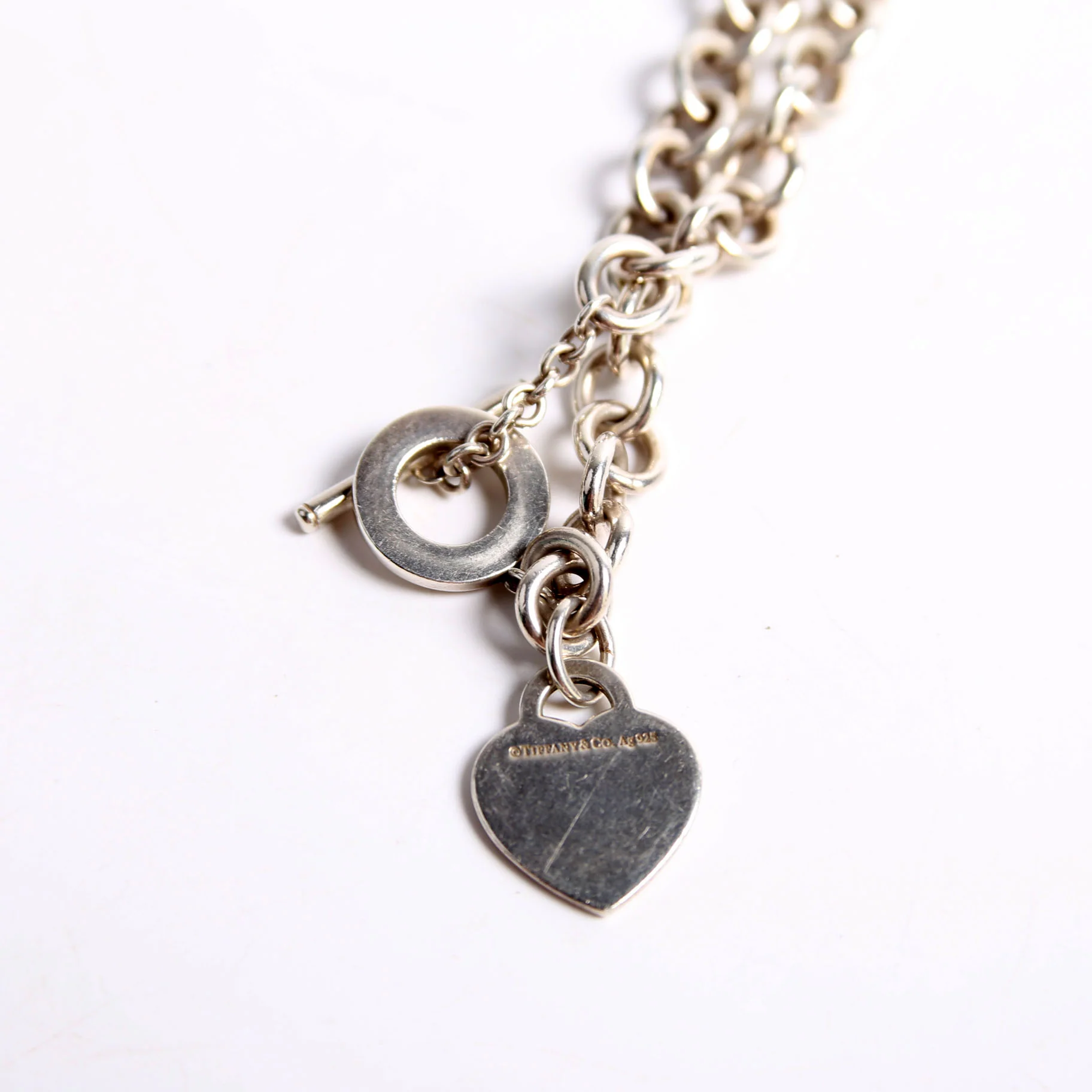 Please Return Heart Toggle Choker W/ Diamonds 925 - Image 6