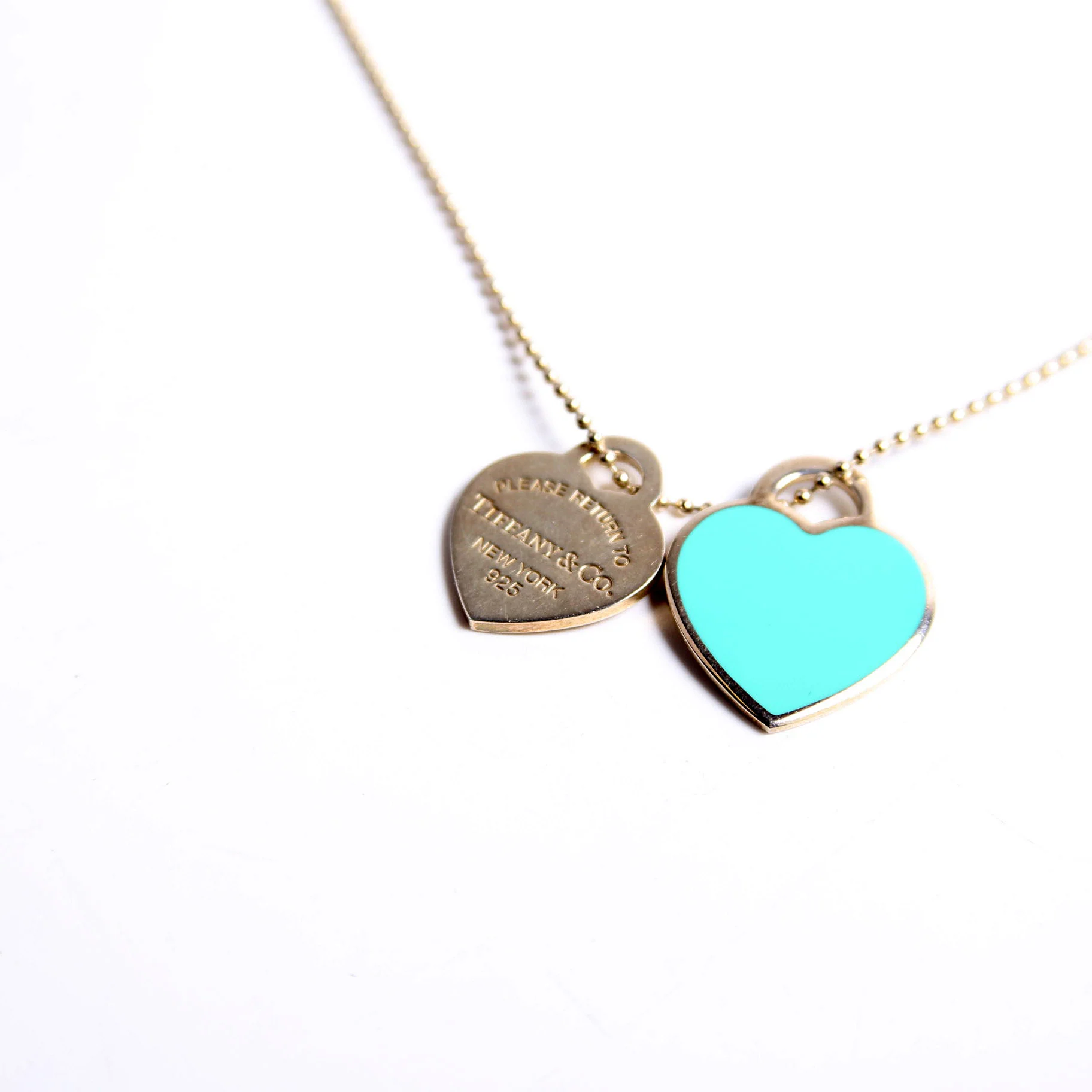 Please Return To Double Heart Bead Chain - Image 3
