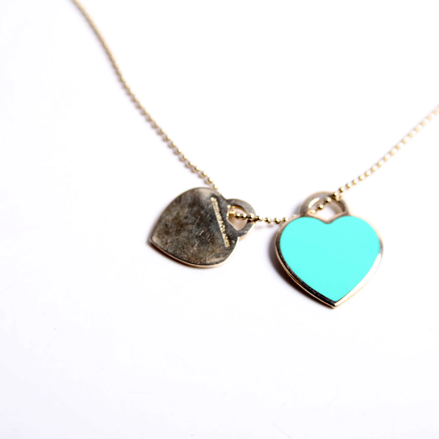 Please Return To Double Heart Bead Chain - Image 4