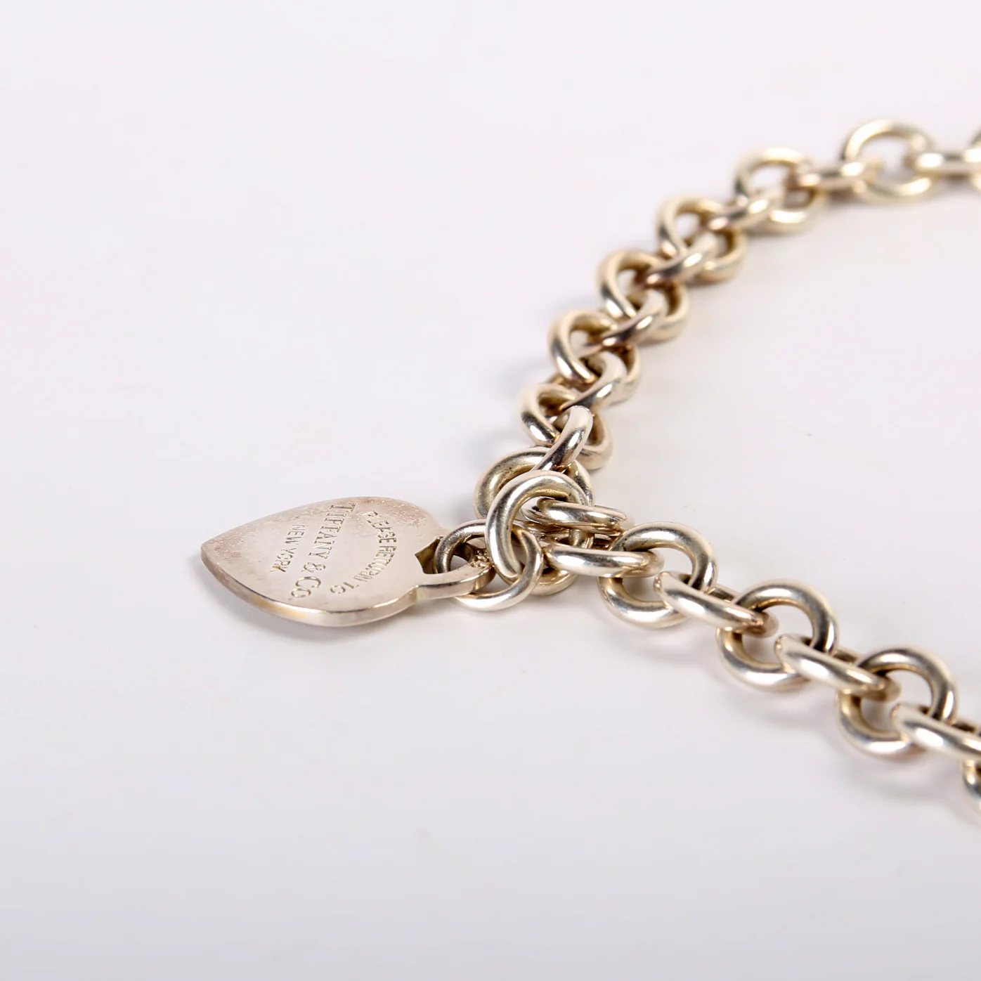 Please Return To Heart Chain Choker Necklace 925 - Image 3