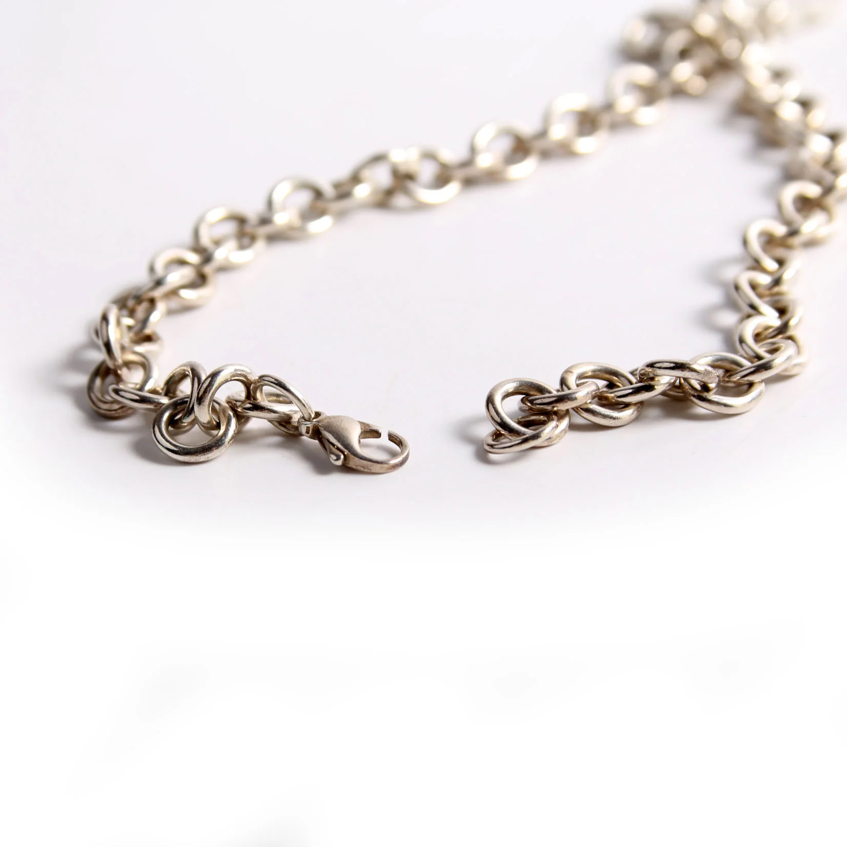 Please Return To Heart Chain Choker Necklace 925 - Image 6