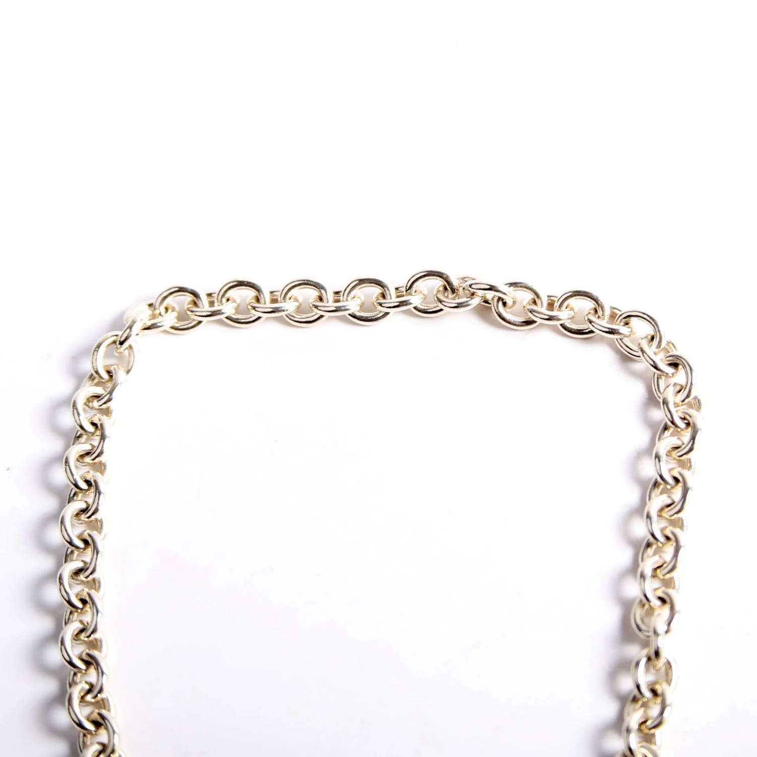 Please Return To Heart Chain Choker Necklace 925 - Image 3