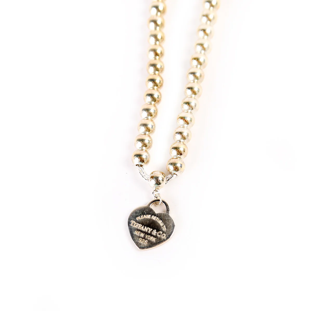Please Return To Mini Enamel Heart Bead Chain 925 Bracelet - Image 4