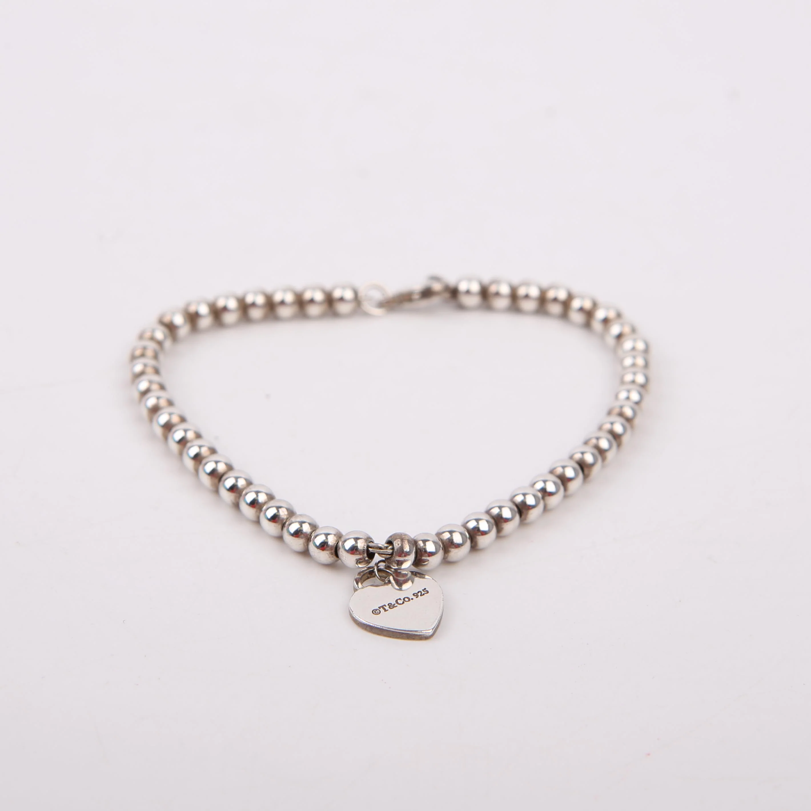 Please Return to Mini Heart Bead Bracelet Chain 925 - Image 2
