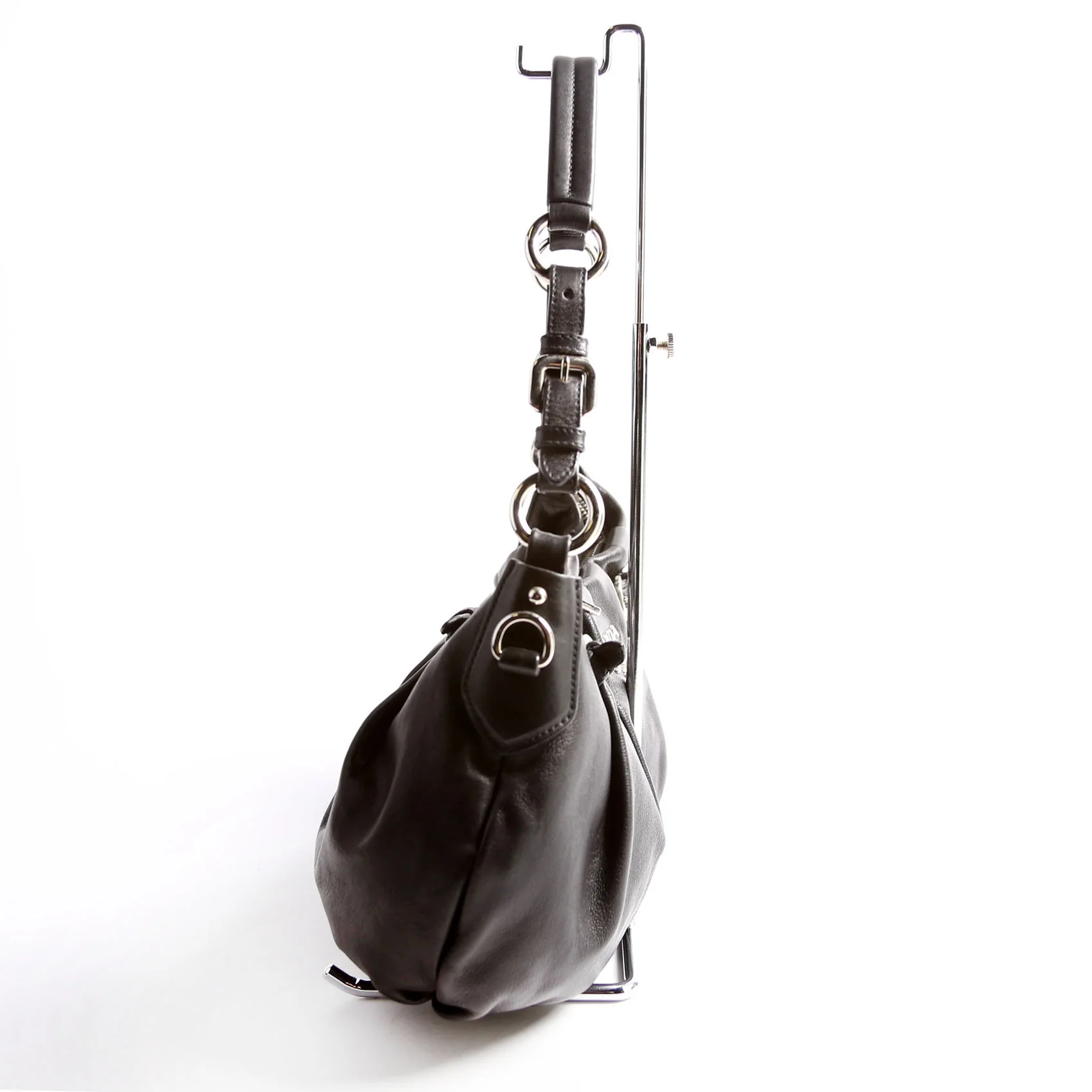 Pleated Soft Calfskin Hobo Black - Image 3