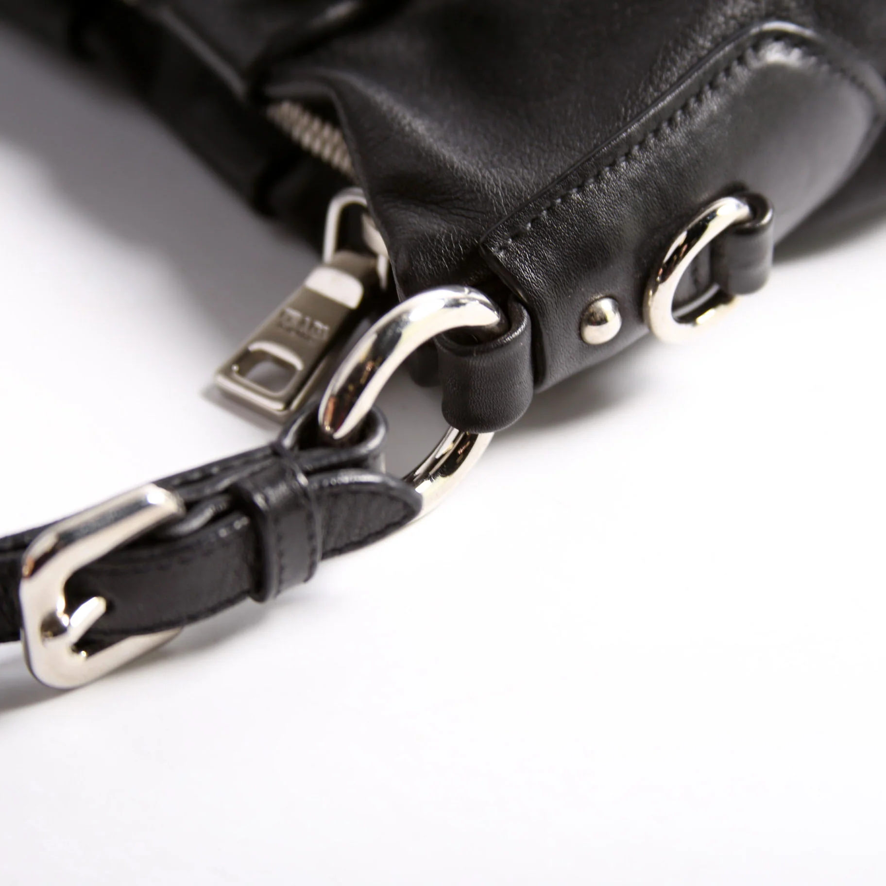 Pleated Soft Calfskin Hobo Black - Image 9