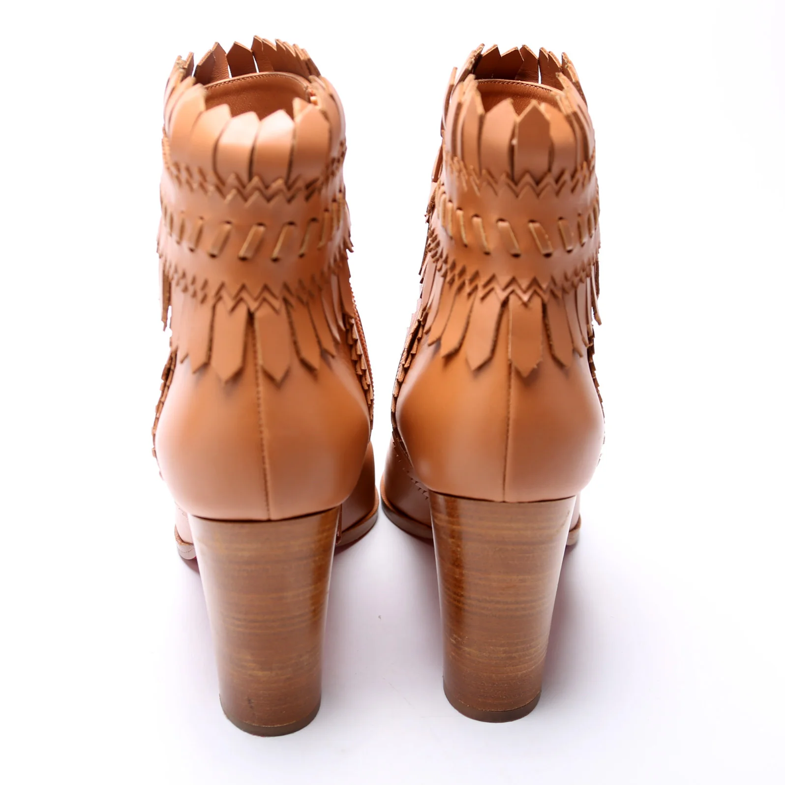 Pocabootic 85MM Leather Boots Size 41 Brown - Image 4