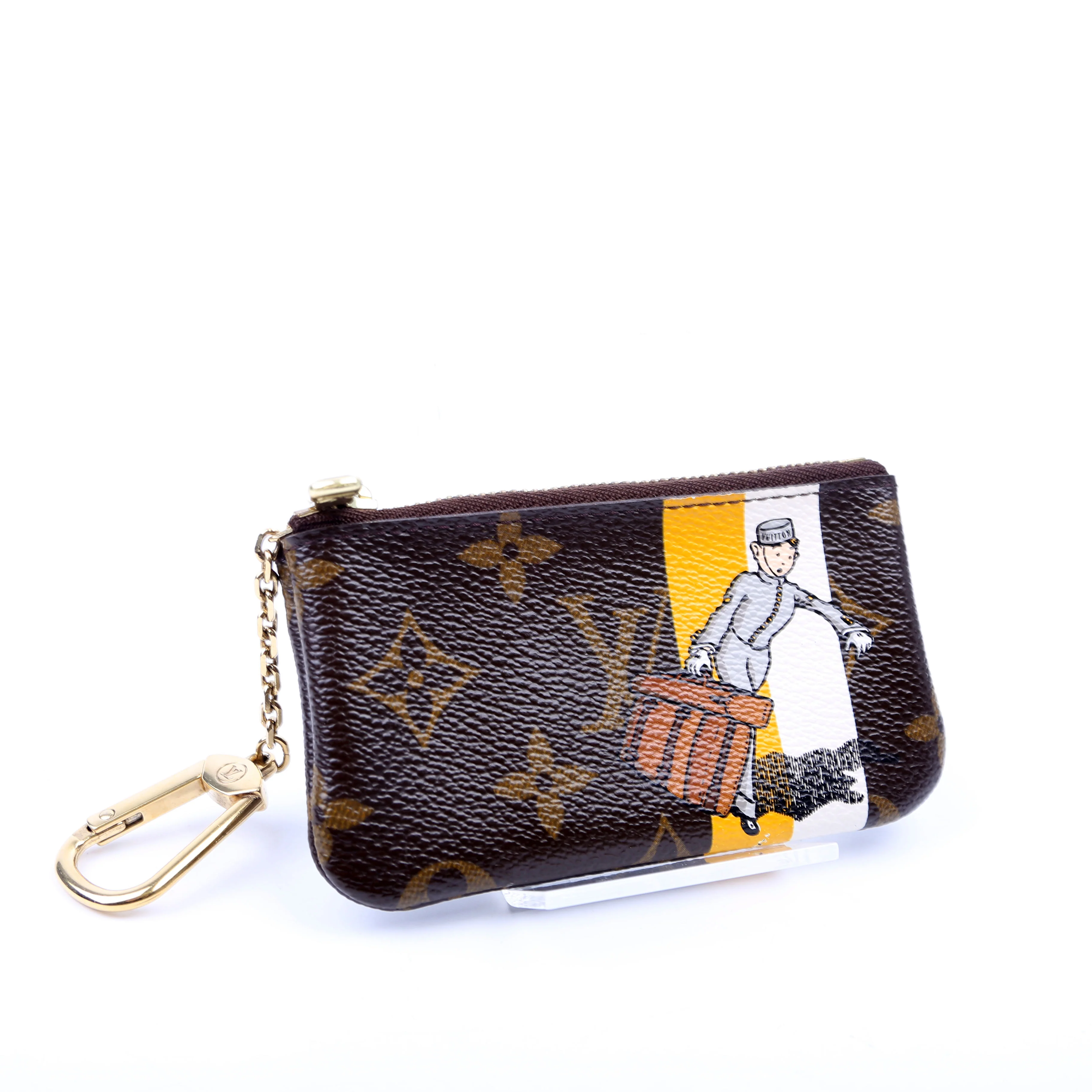 Pochette Cles Groom Bellhop Monogram Brown/Yellow/White - Image 2