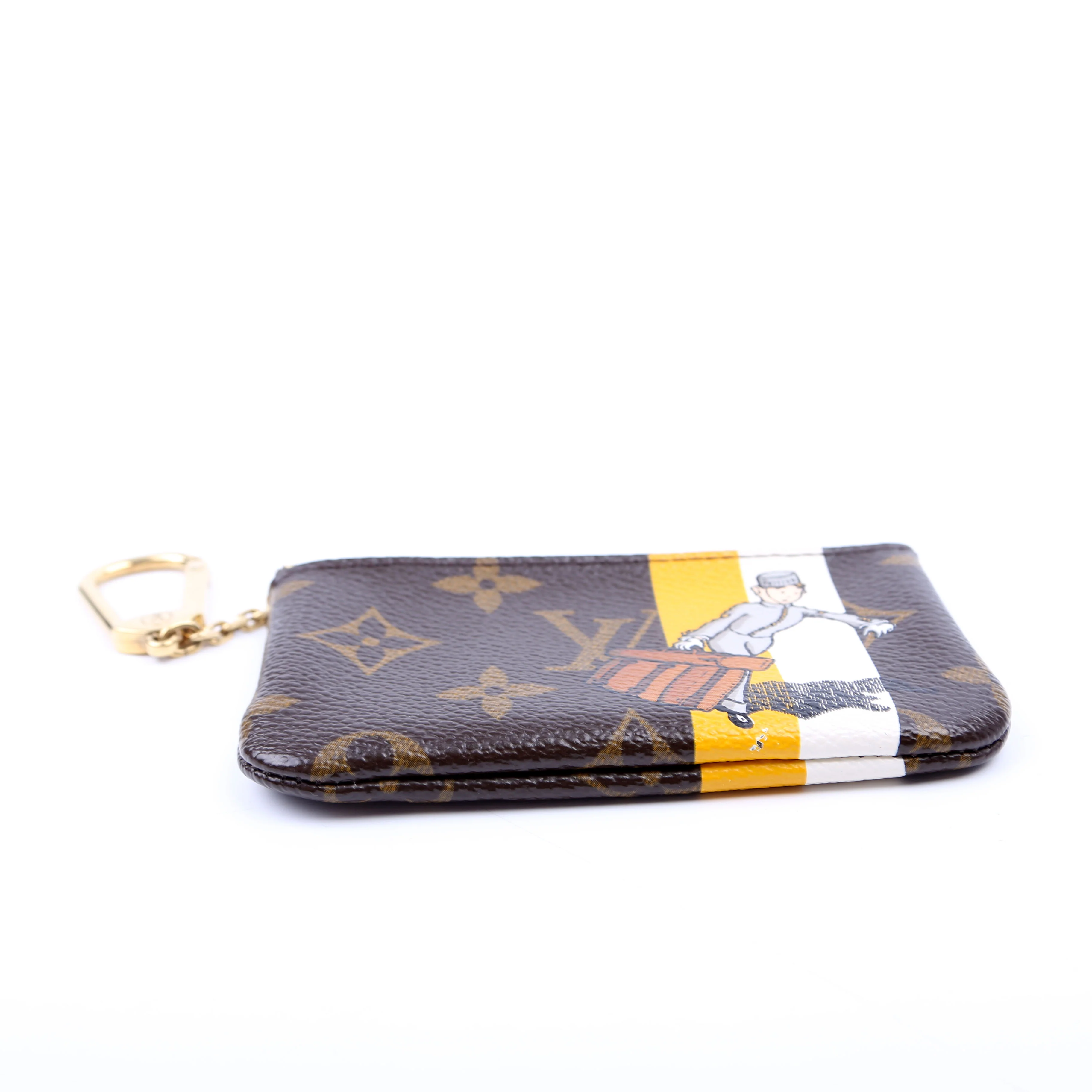 Pochette Cles Groom Bellhop Monogram Brown/Yellow/White - Image 4