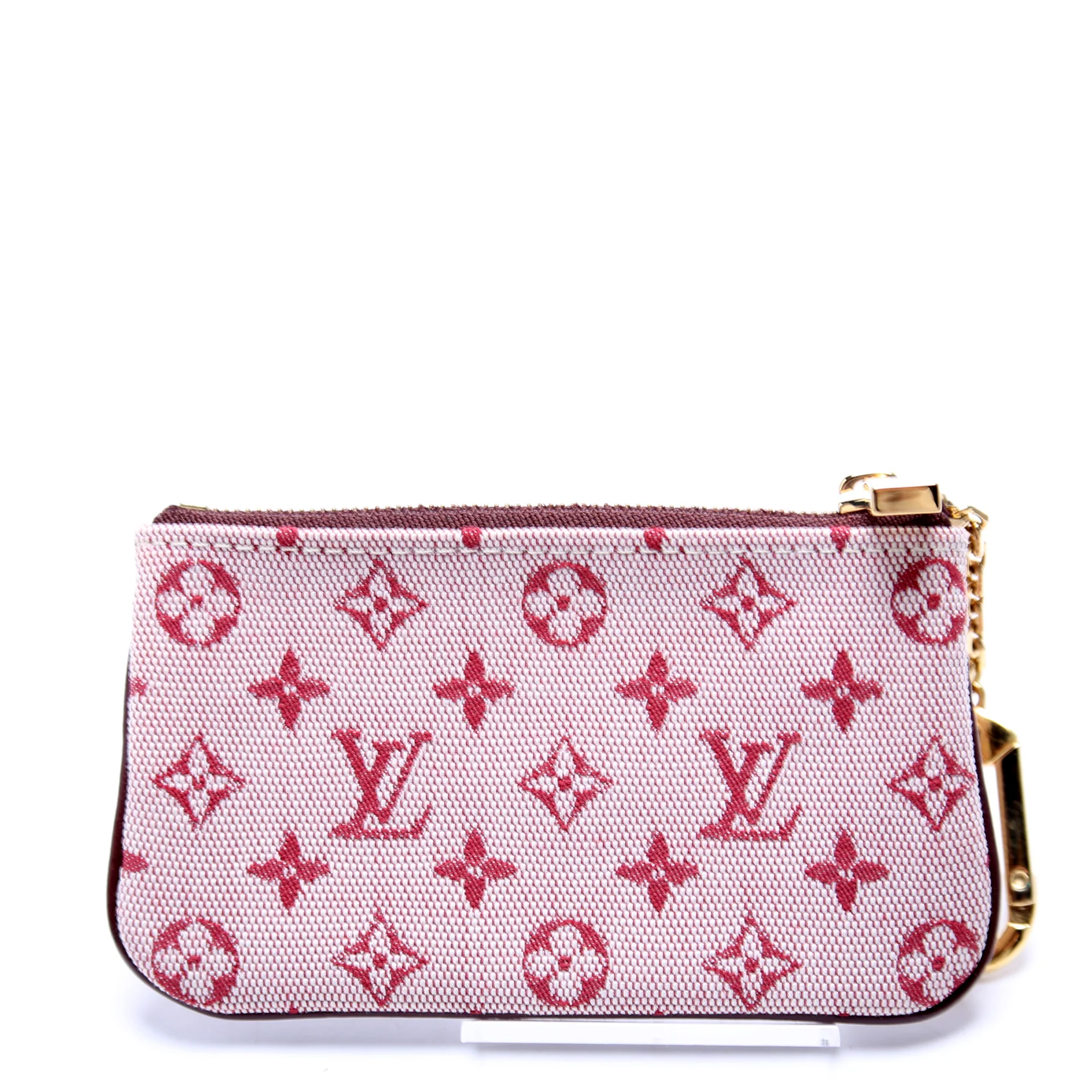 Pochette Cles Mini Lin Maroon - Image 3