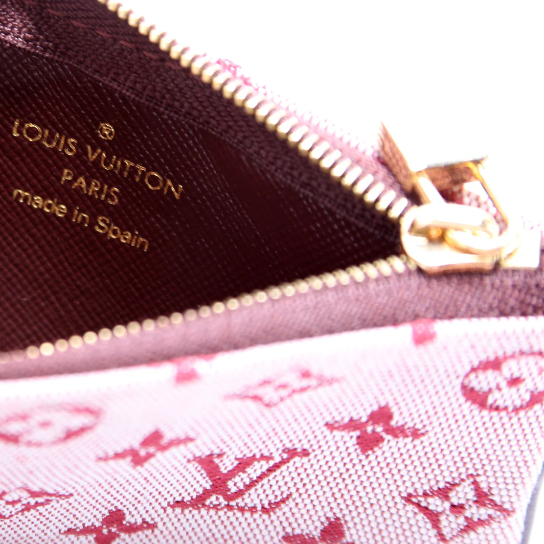 Pochette Cles Mini Lin Maroon - Image 7