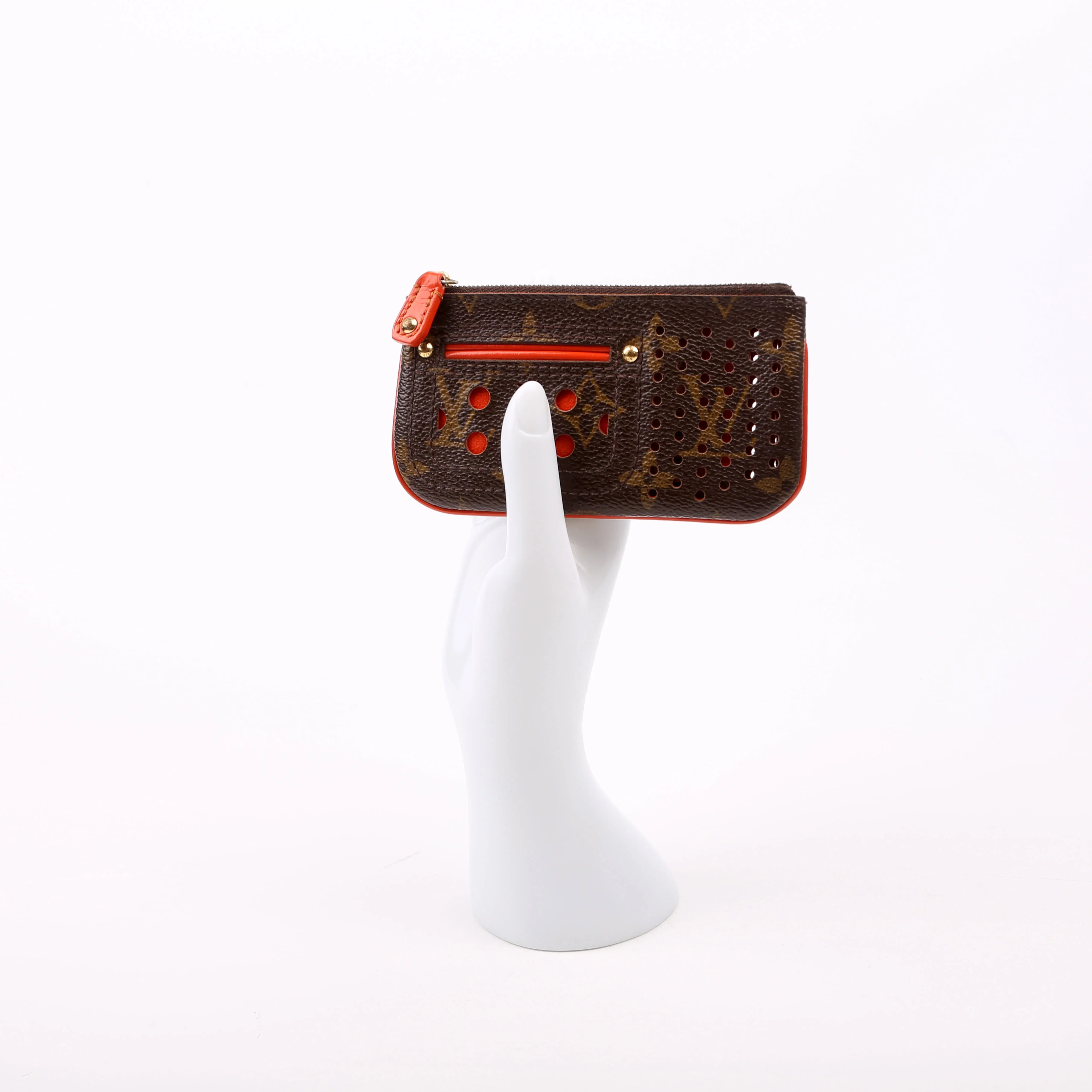 Pochette Cles Monogram Perforated Orange - Image 12