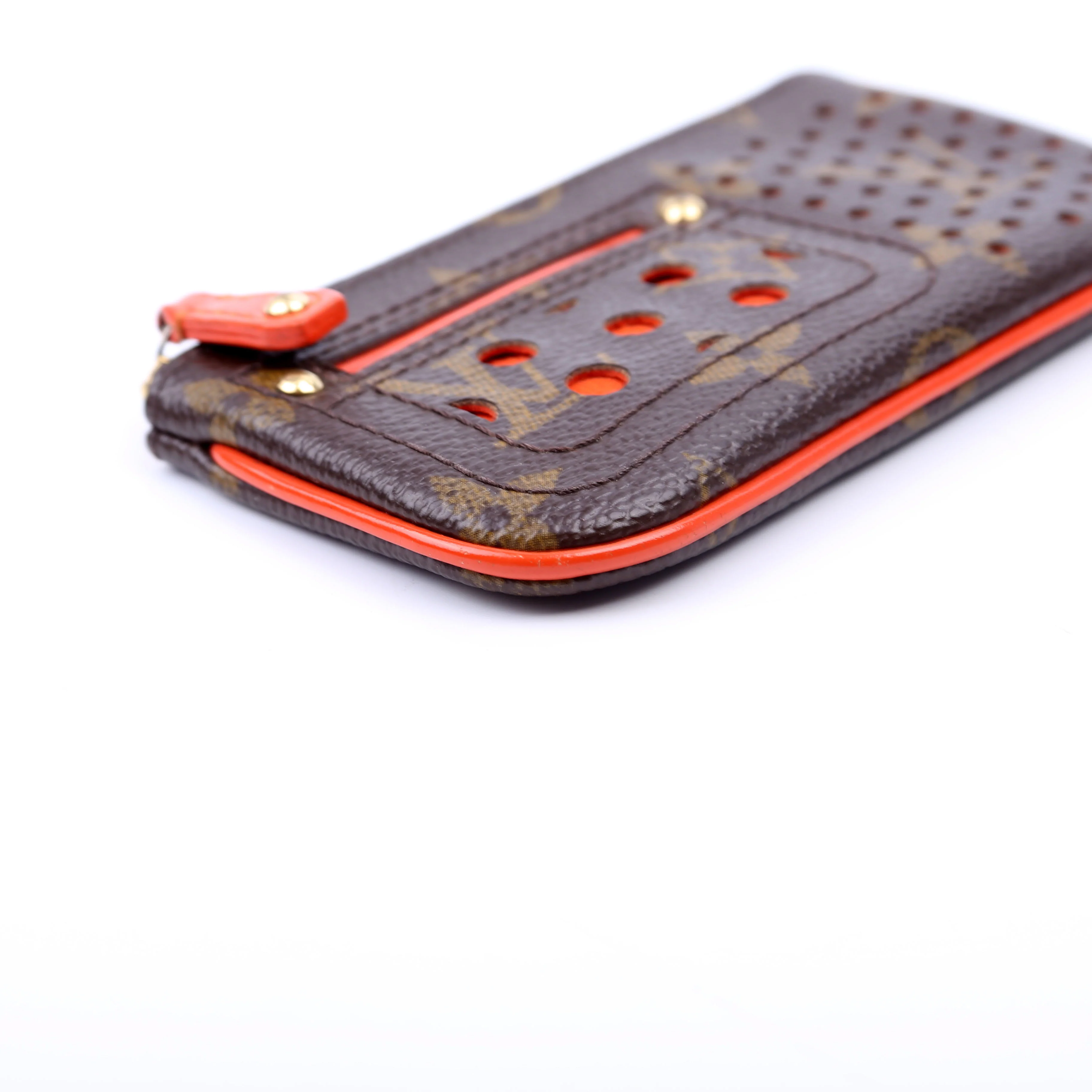 Pochette Cles Monogram Perforated Orange - Image 6