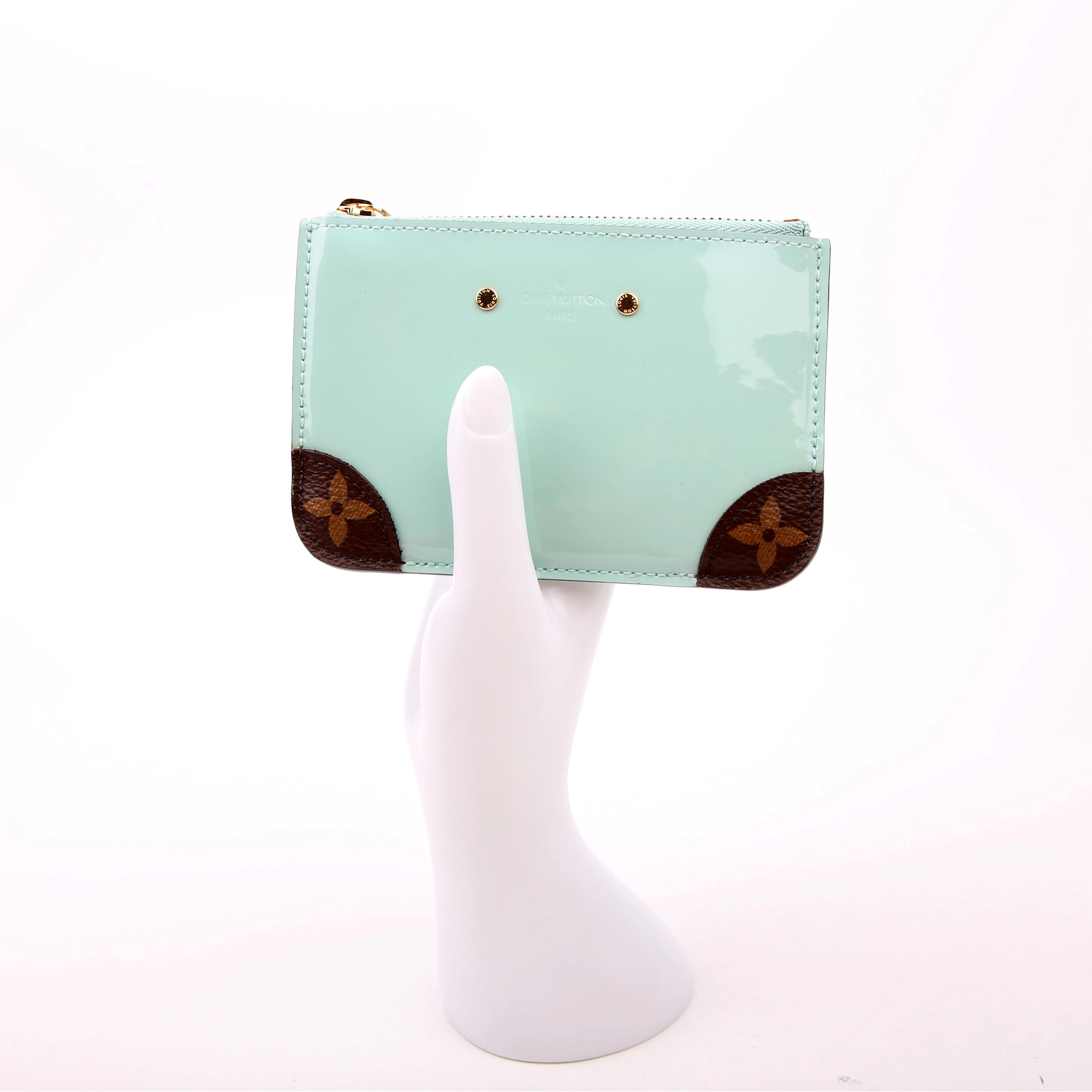 Pochette Cles Vernis/Monogram Teal - Image 11