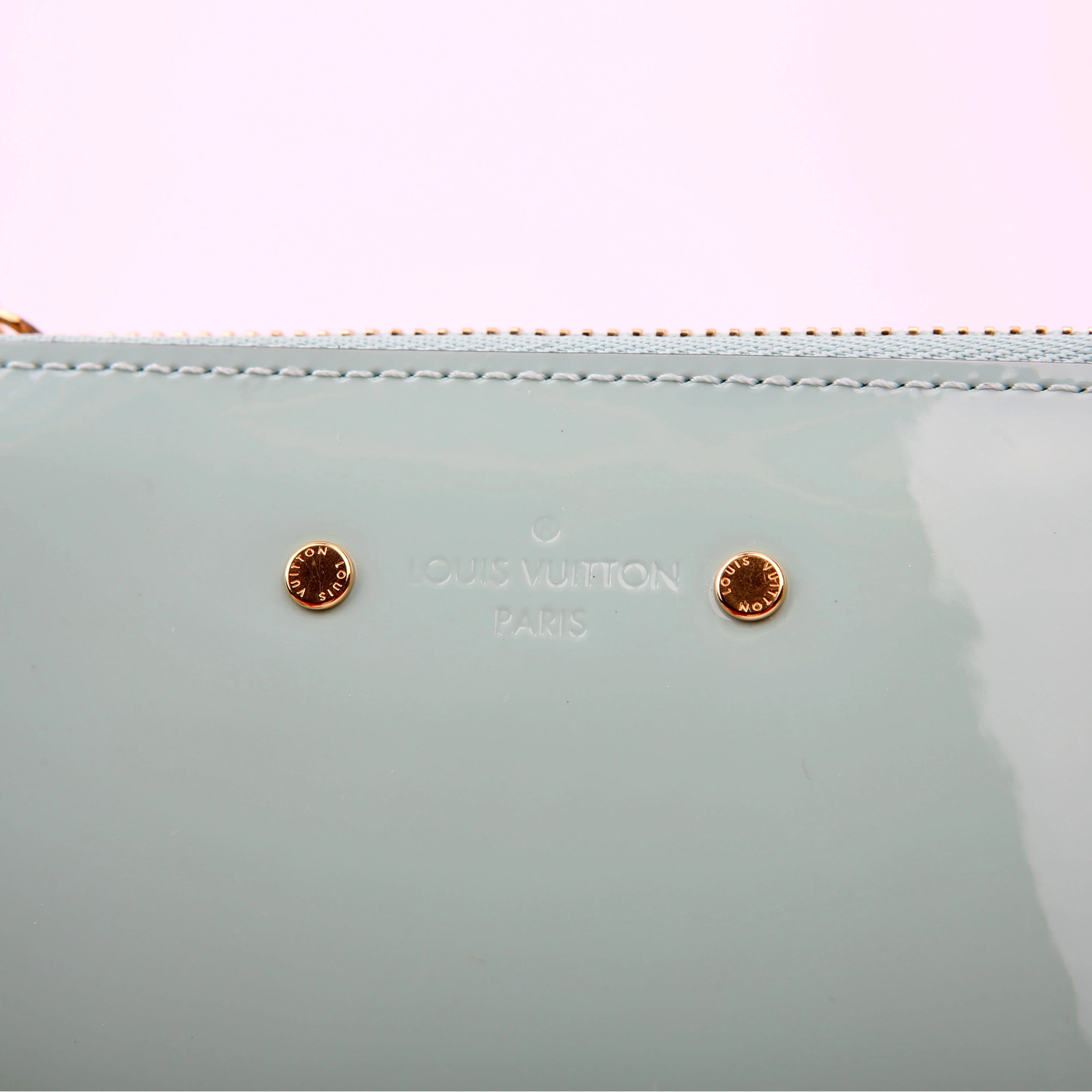 Pochette Cles Vernis/Monogram Teal - Image 8