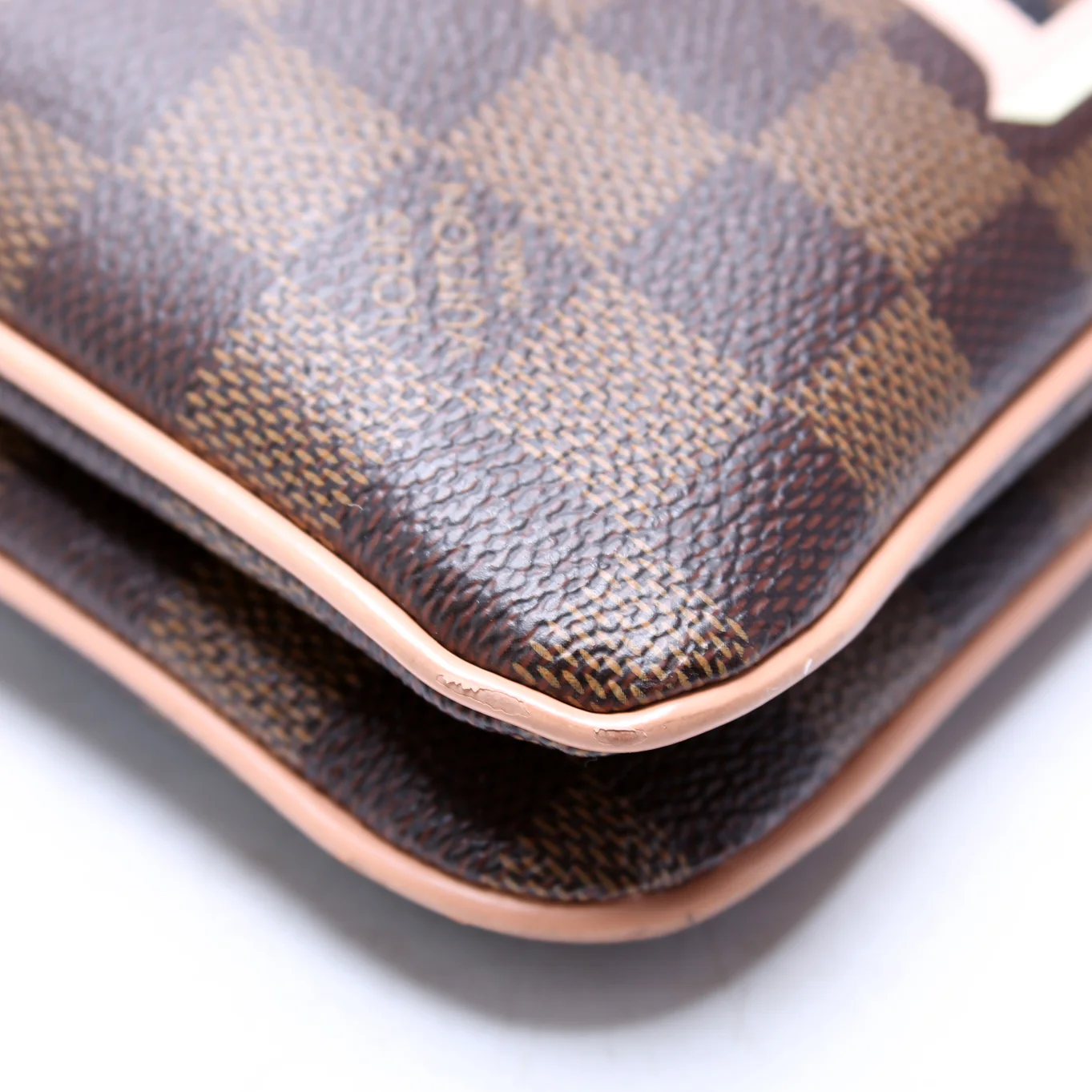 Pochette Double Zip Damier Ebene Peach - Image 5