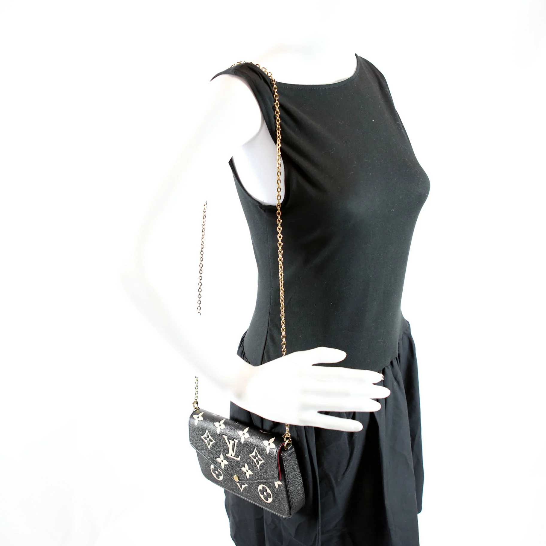 Pochette Felicie Bicolor Empreinte Black - Image 10