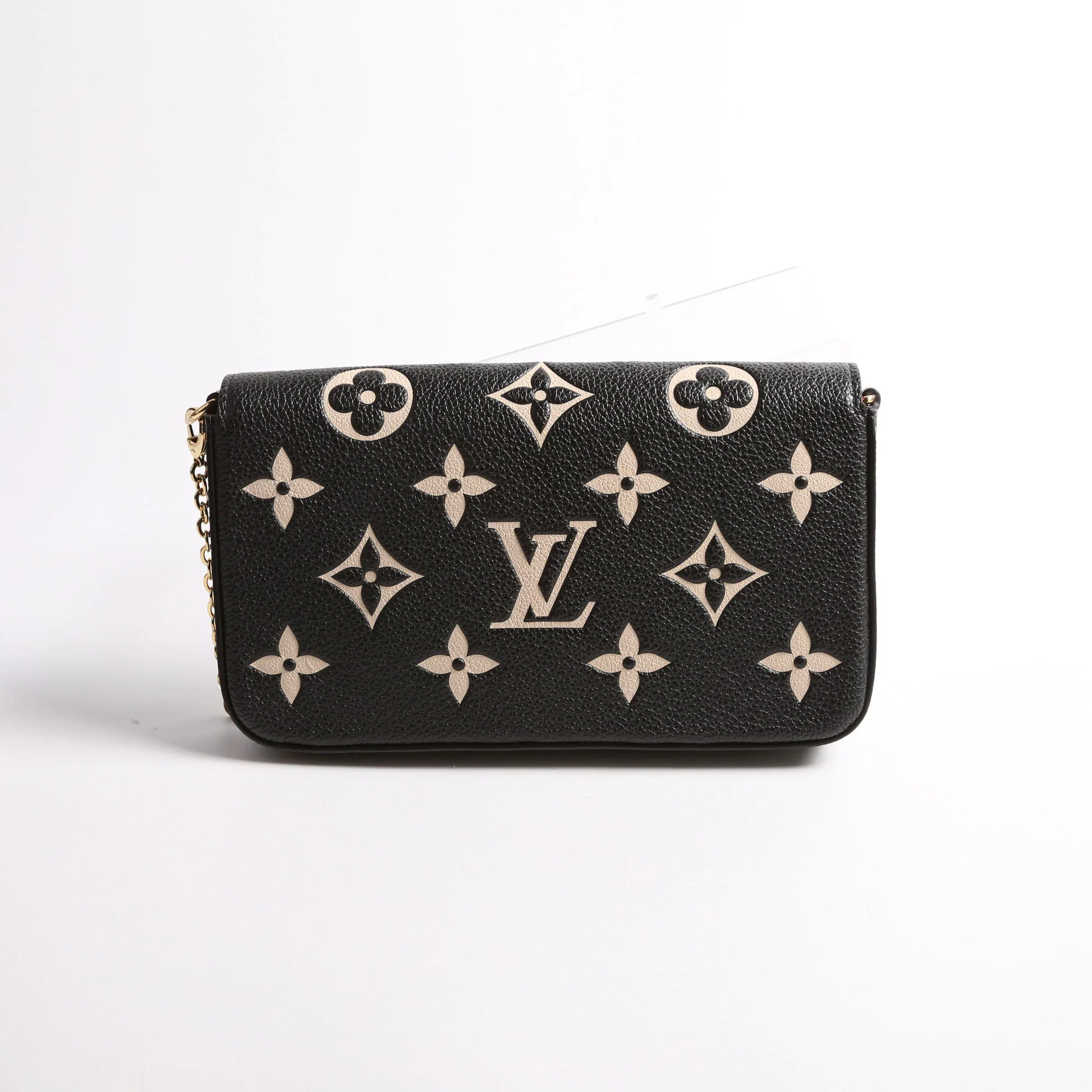 Pochette Felicie Bicolor Empreinte Black/Beige - Image 2