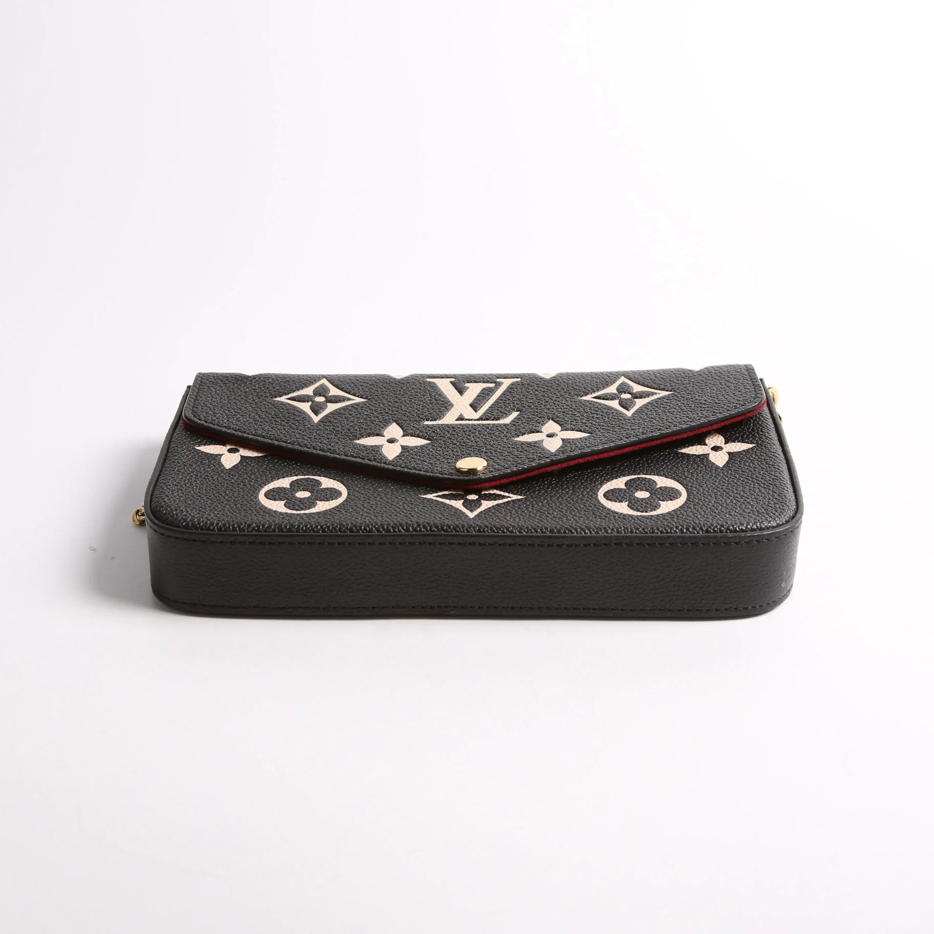 Pochette Felicie Bicolor Empreinte Black/Beige - Image 3