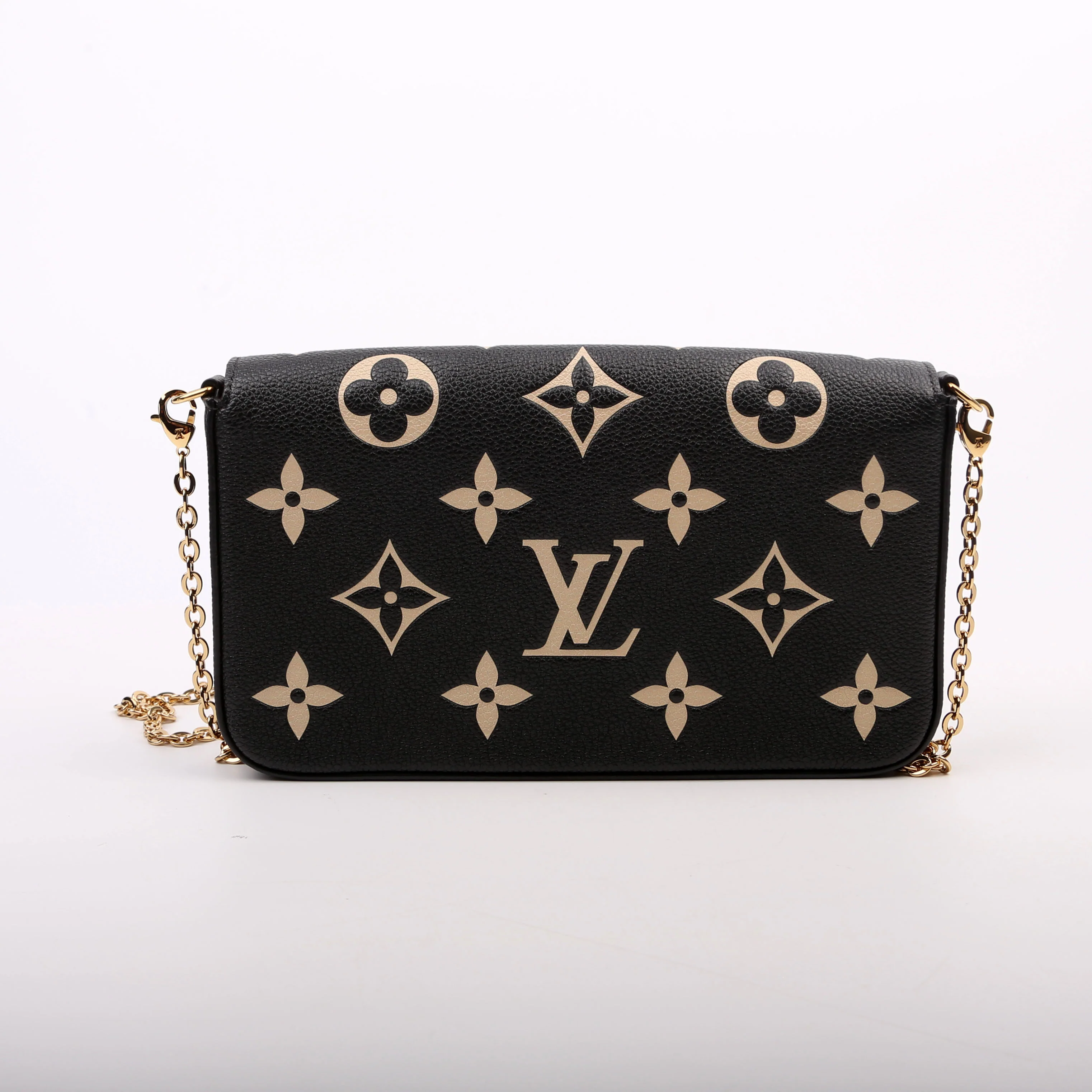 Pochette Felicie Bicolor Empreinte Black/Beige - Image 3