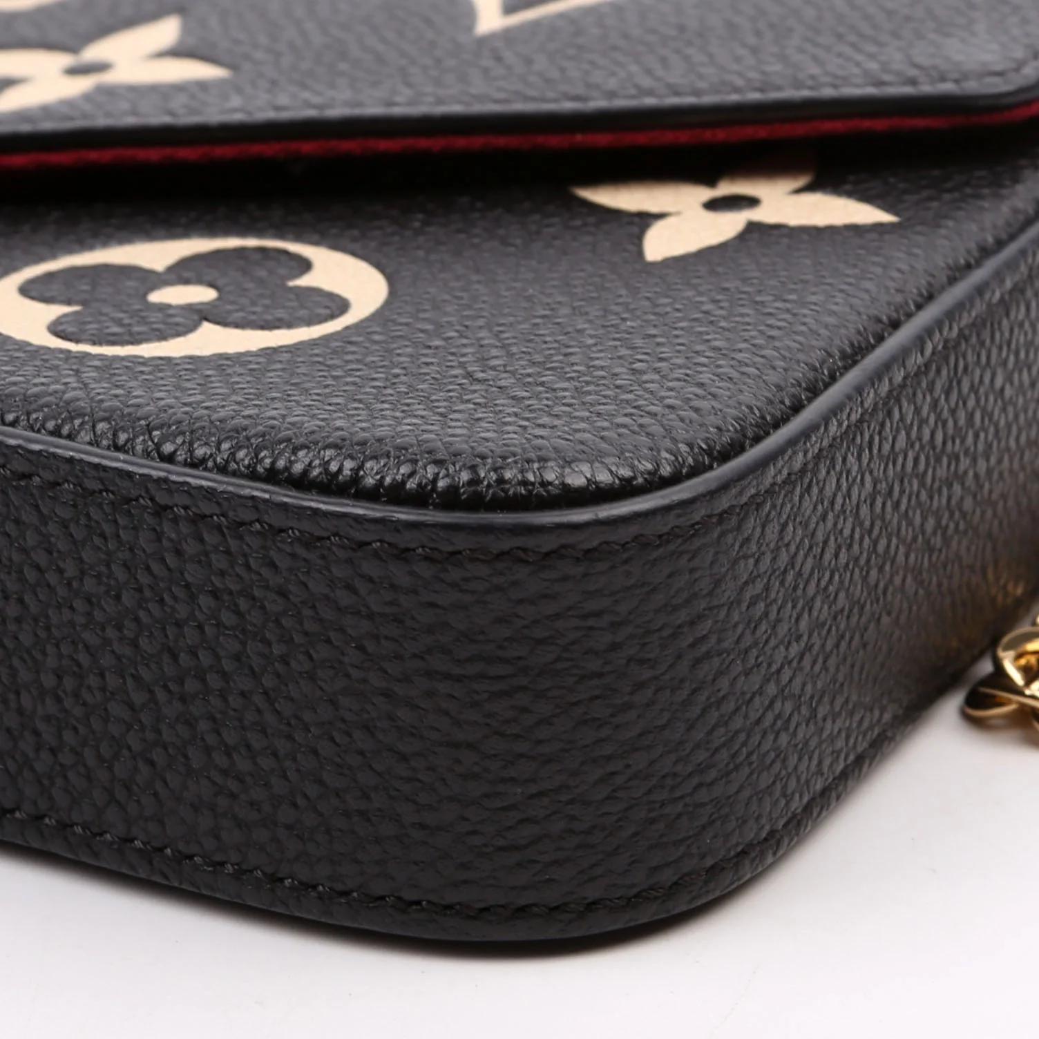 Pochette Felicie Bicolor Empreinte Black/Beige - Image 6