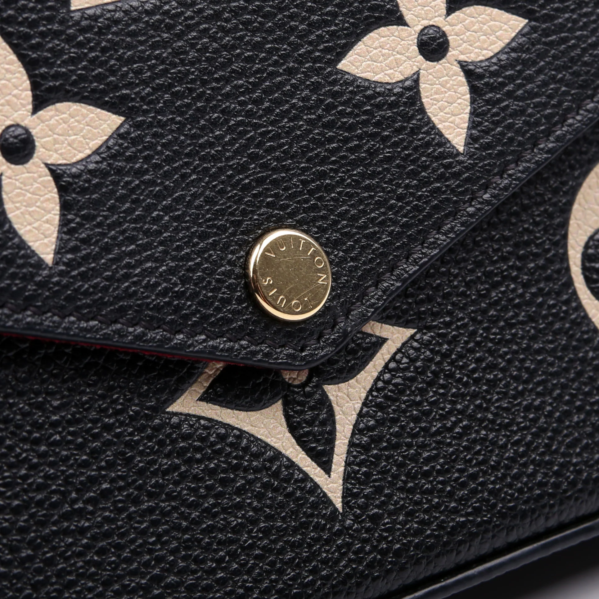 Pochette Felicie Bicolor Empreinte Black/Beige - Image 9