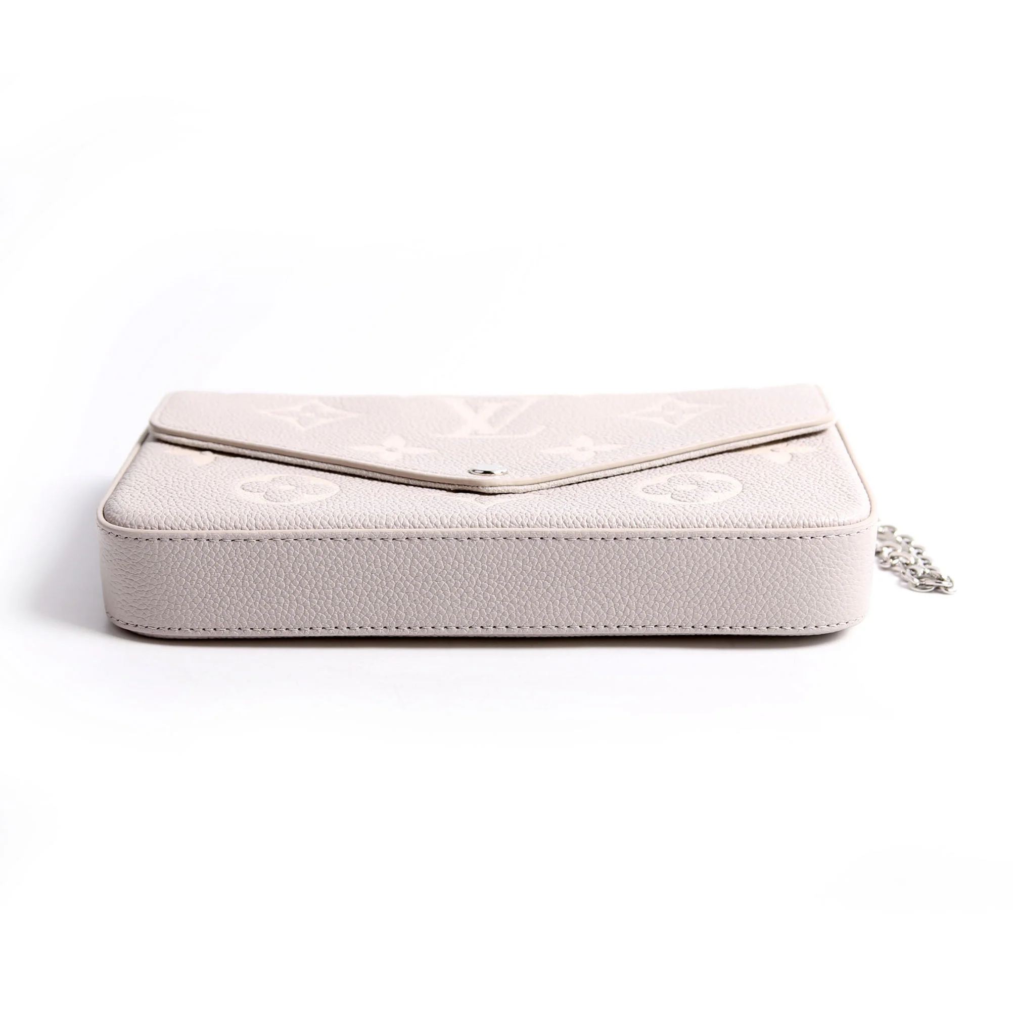 Pochette Felicie Bicolor Empreinte Grey/Beige - Image 5